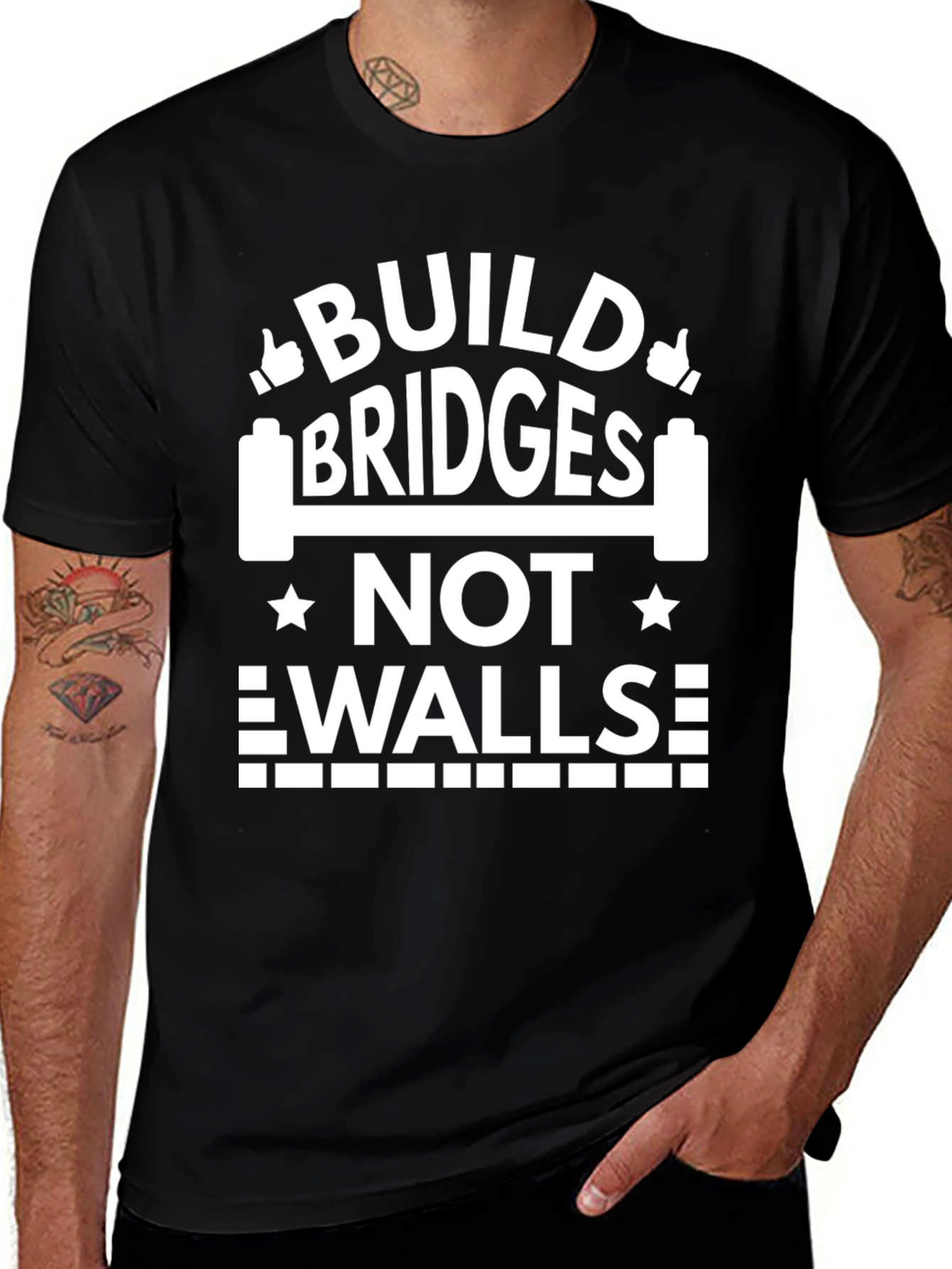Build Bridges Not Walls Graphic Tee