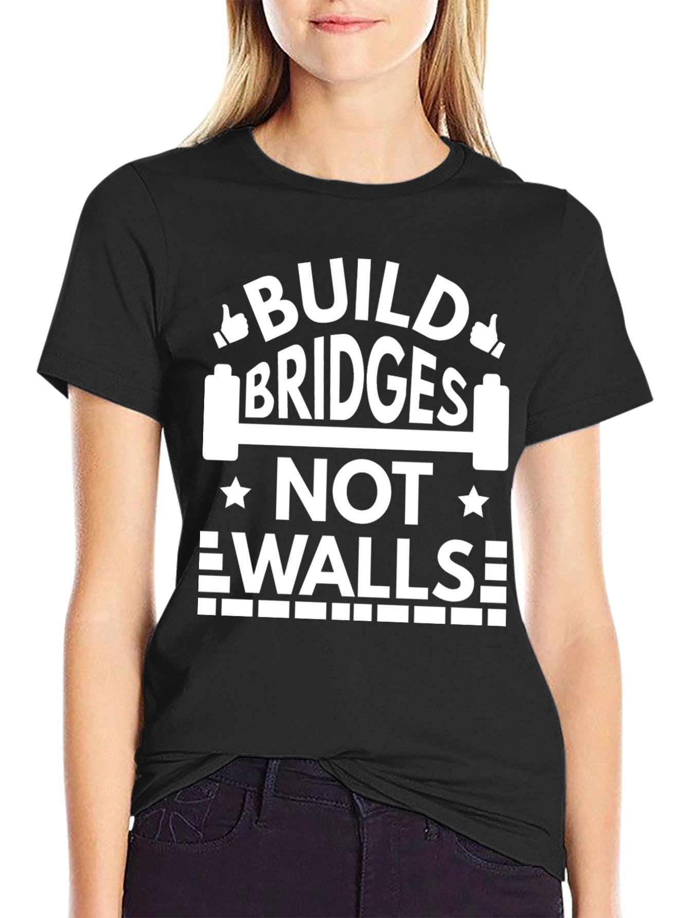 Build Bridges Not Walls Graphic Tee