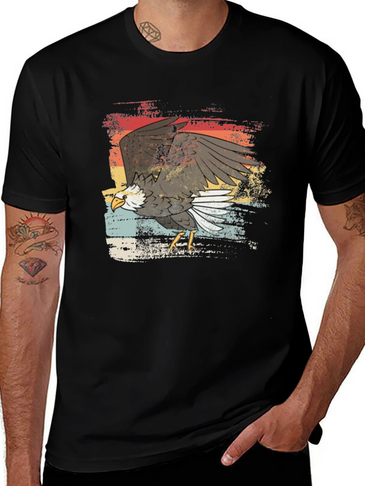 Bald Eagle Graphic T-Shirt - Retro Style