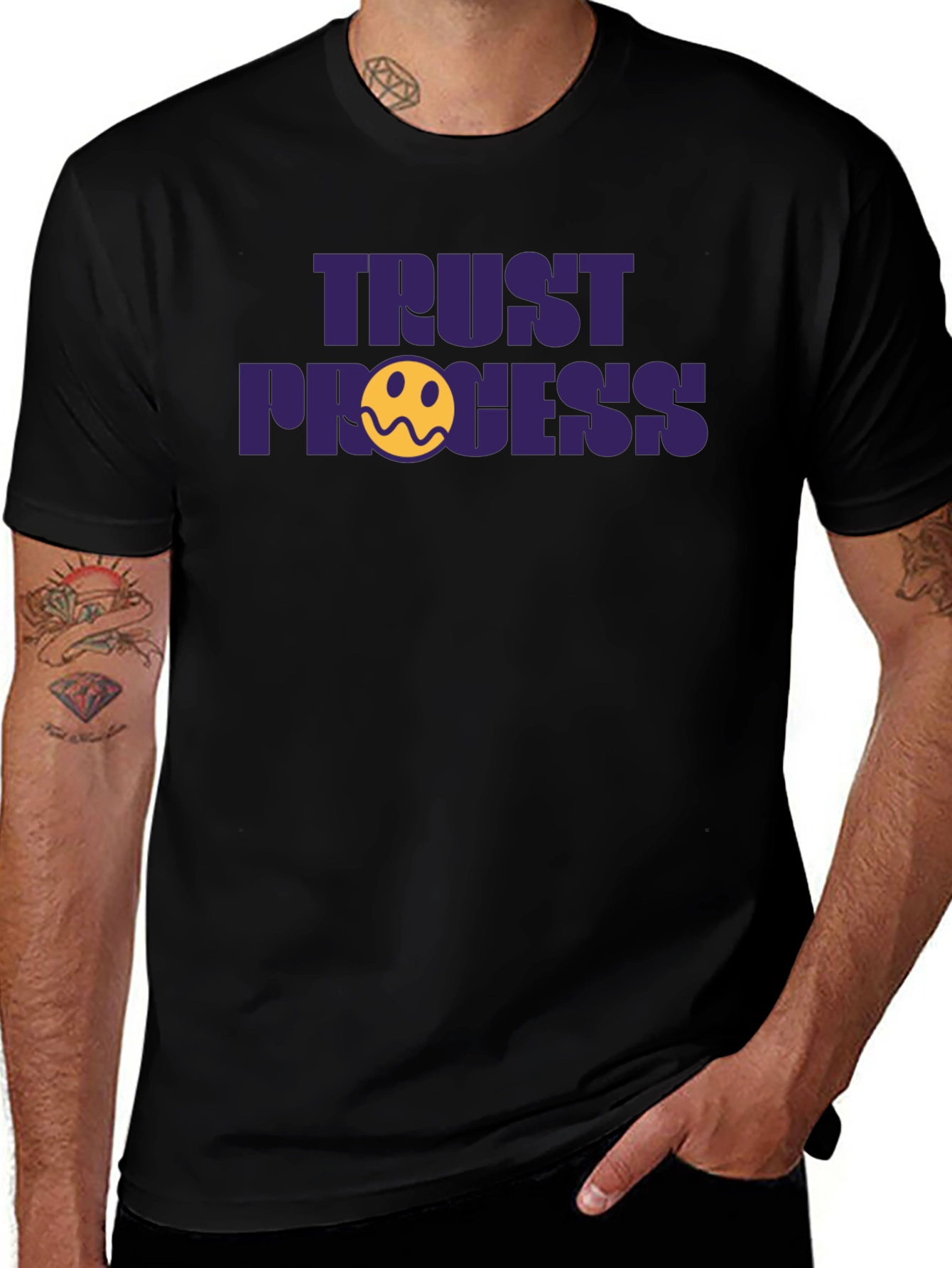 Trust the Process Graphic Tee - Black