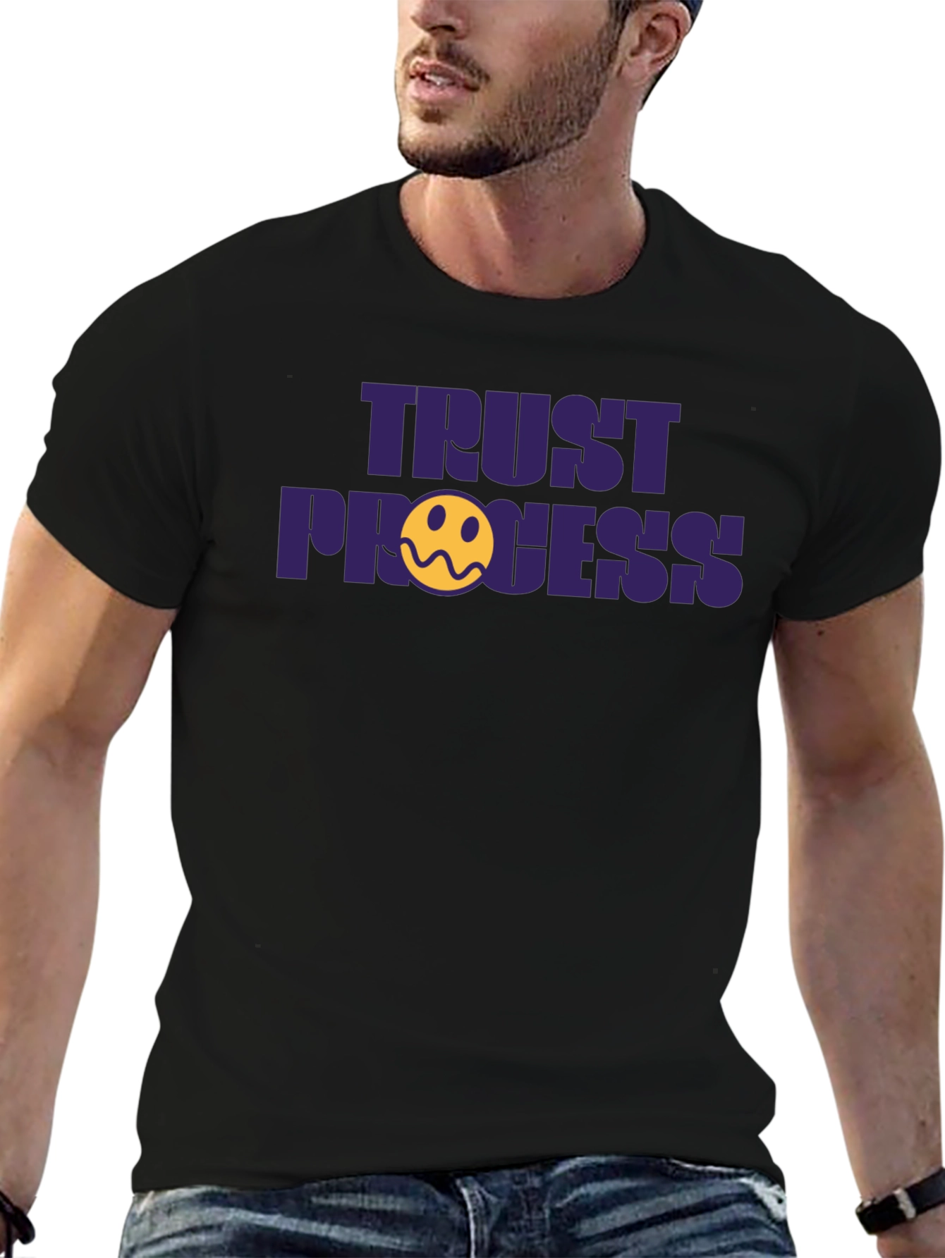 Trust the Process Graphic Tee - Black