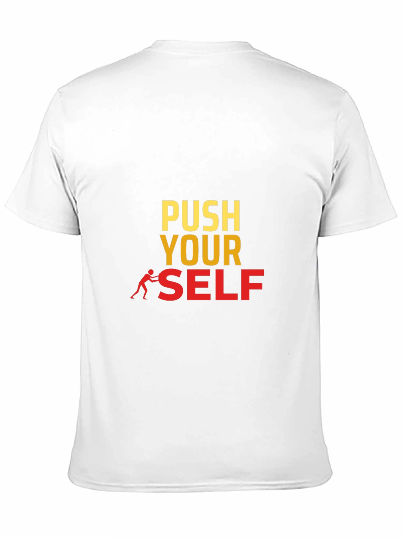 Push Yourself Black Graphic Tee - Motivational Design