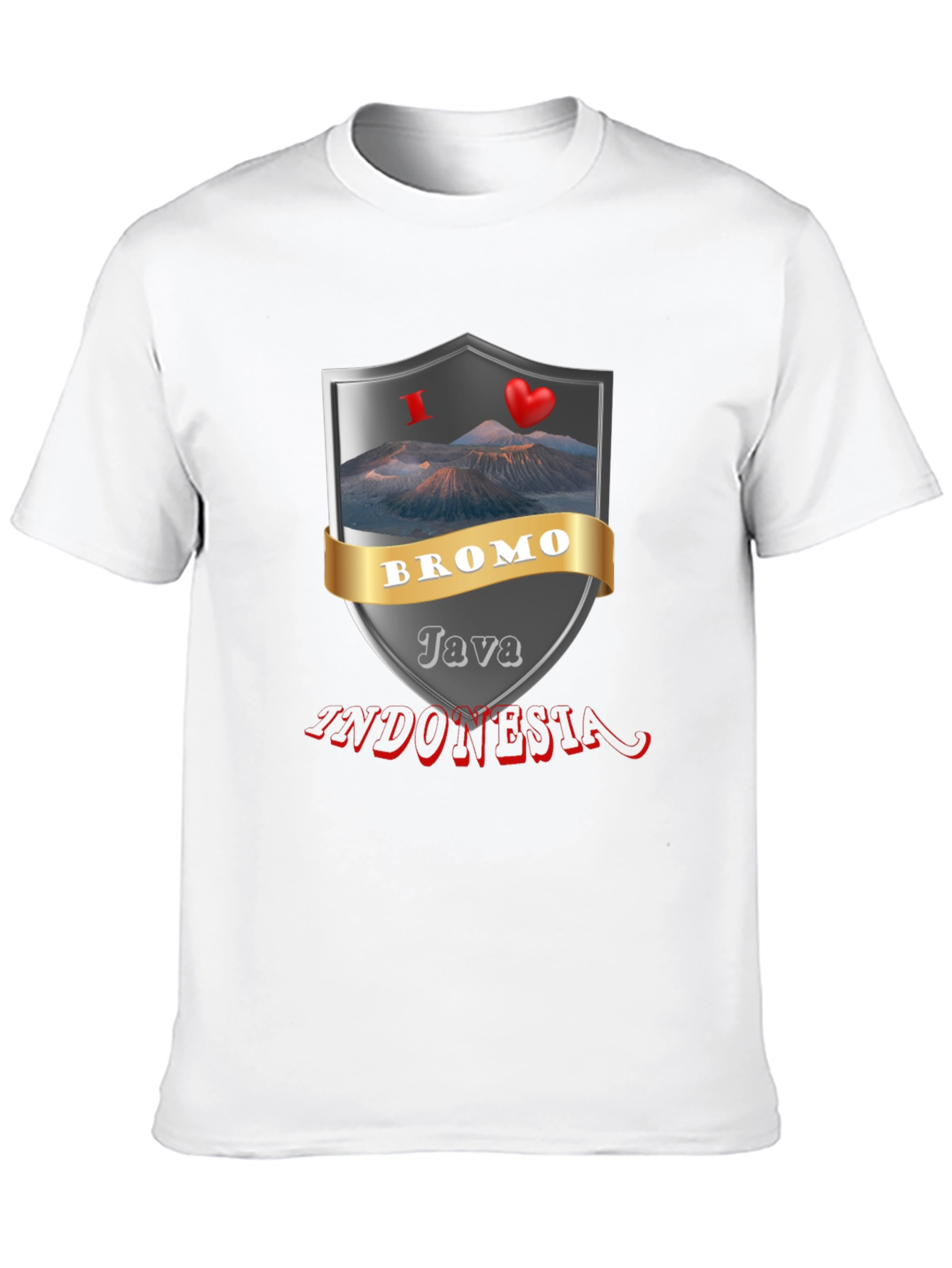 Bromo Java Indonesia Black Graphic T-Shirt