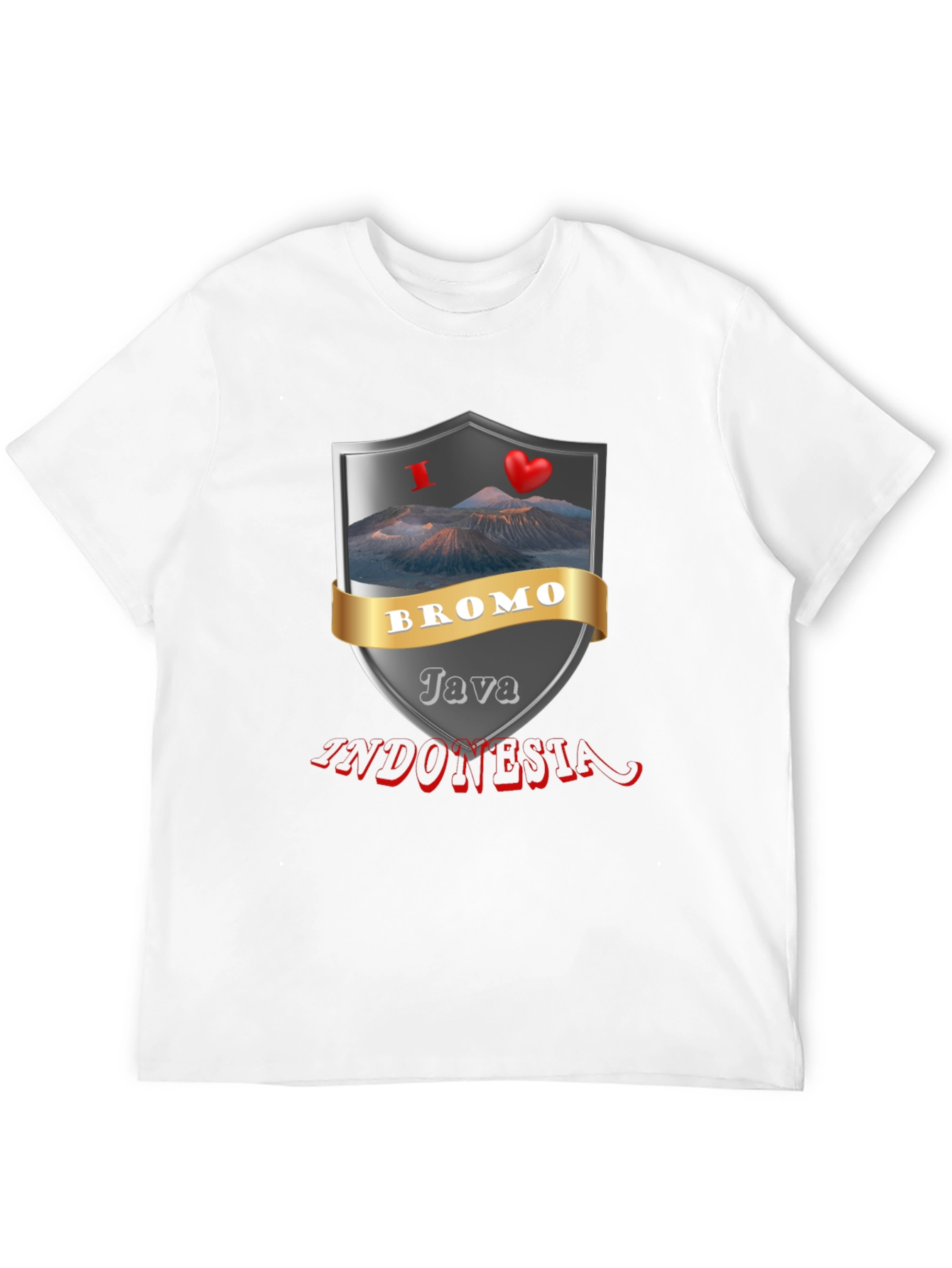 Bromo Java Indonesia Black Graphic T-Shirt