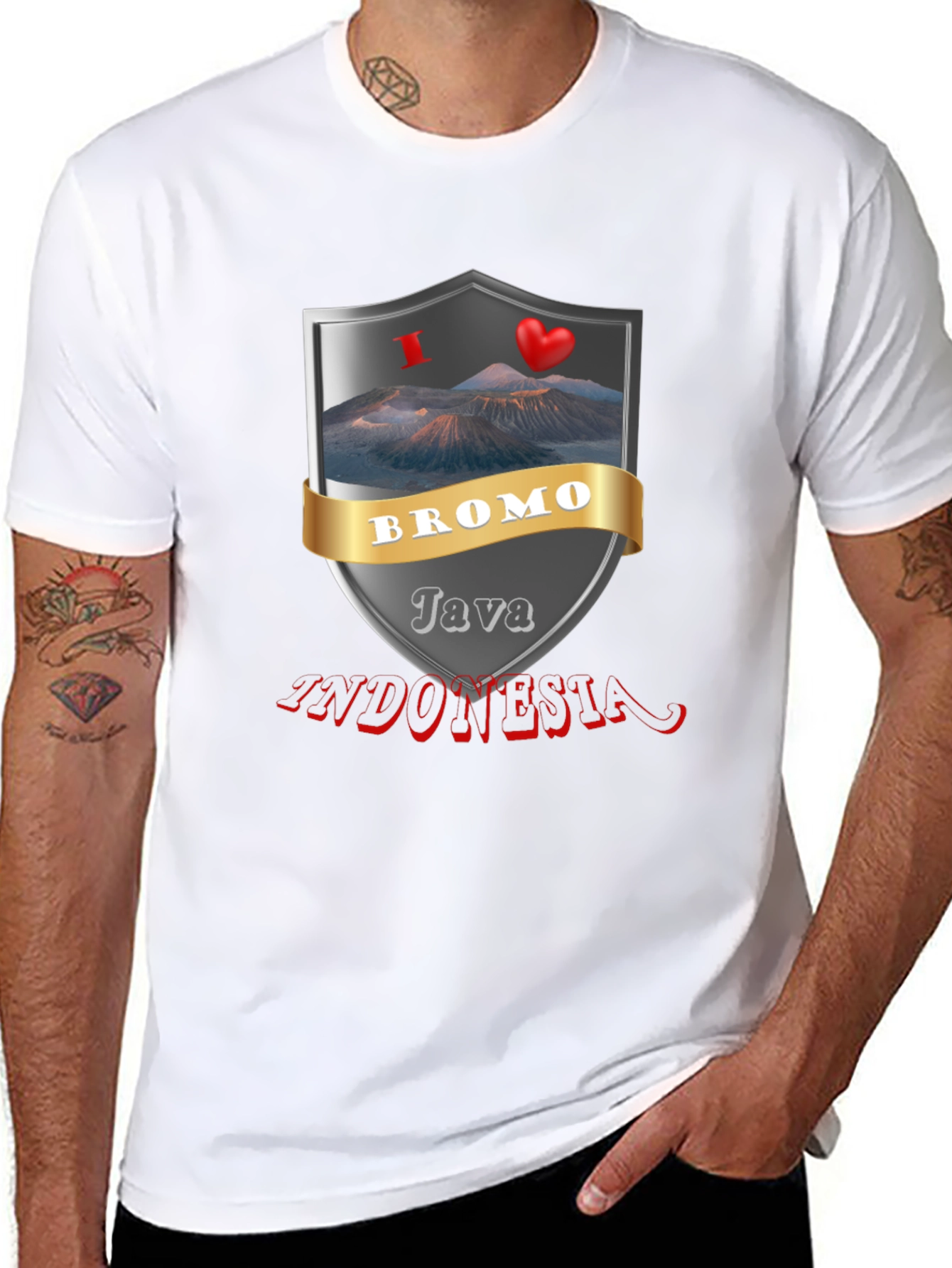 Bromo Java Indonesia Black Graphic T-Shirt