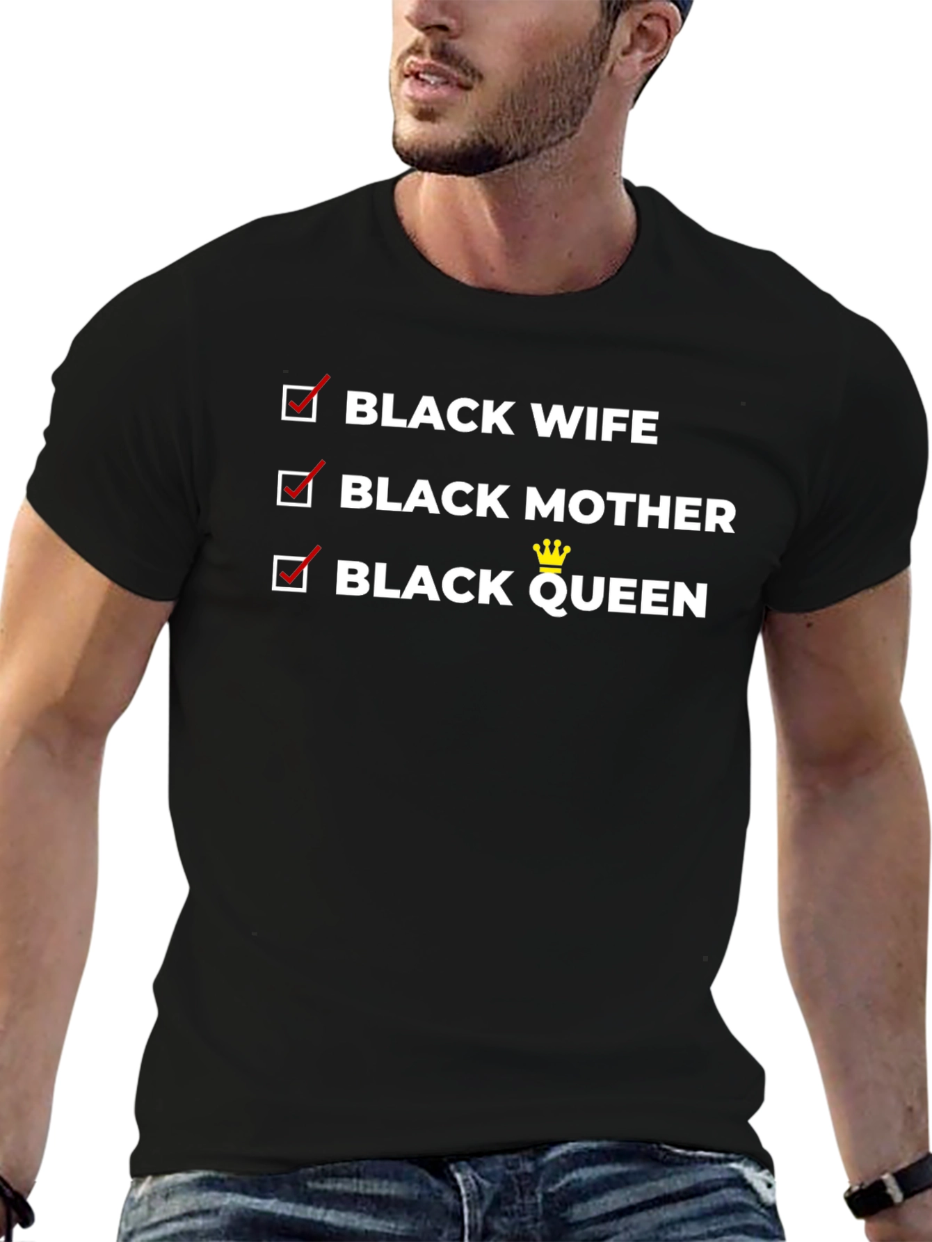 Black Wife Mother Queen T-Shirt - Empowering Tee