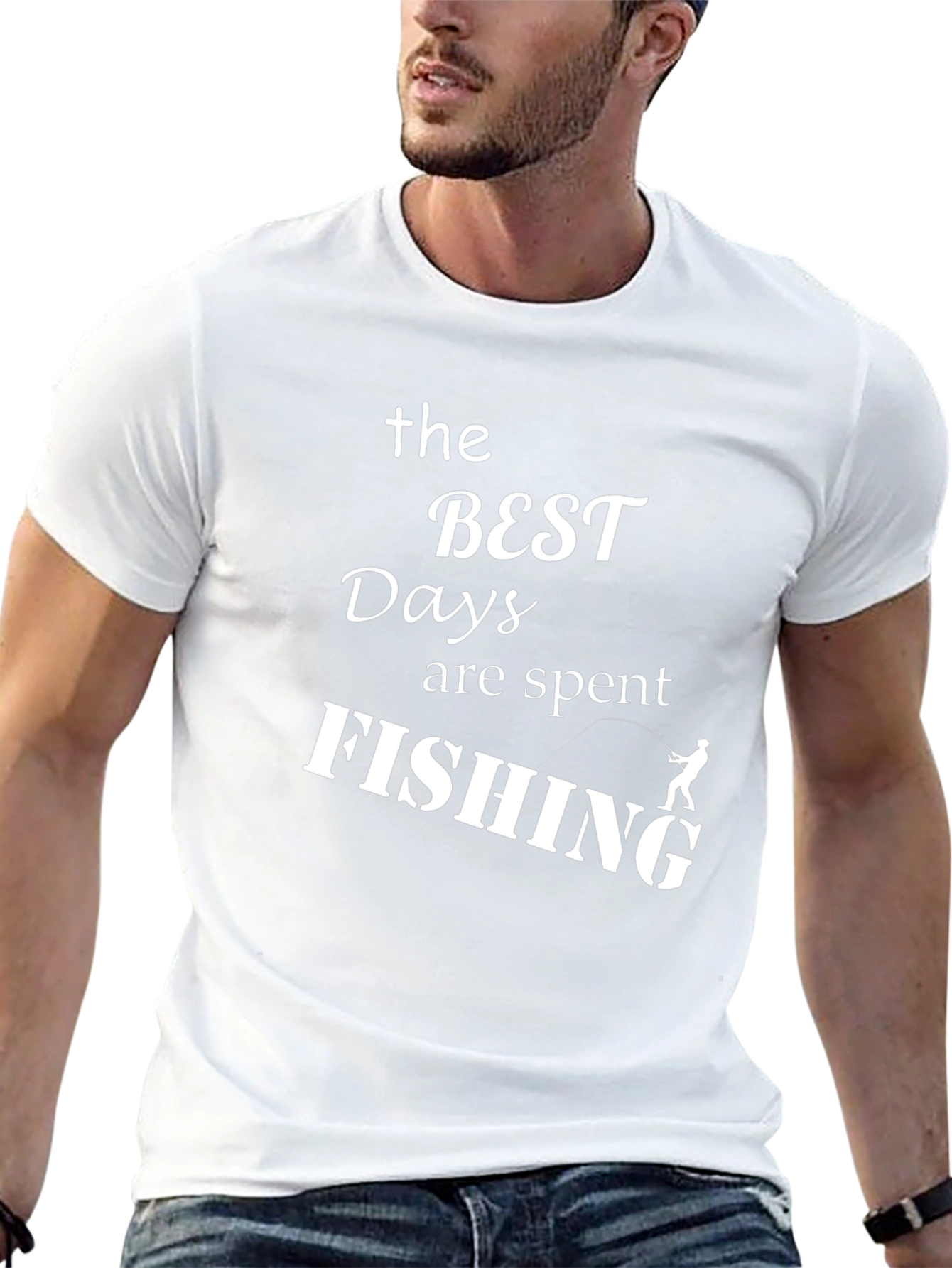 The Best Days are Spent Fishing Black T-Shirt