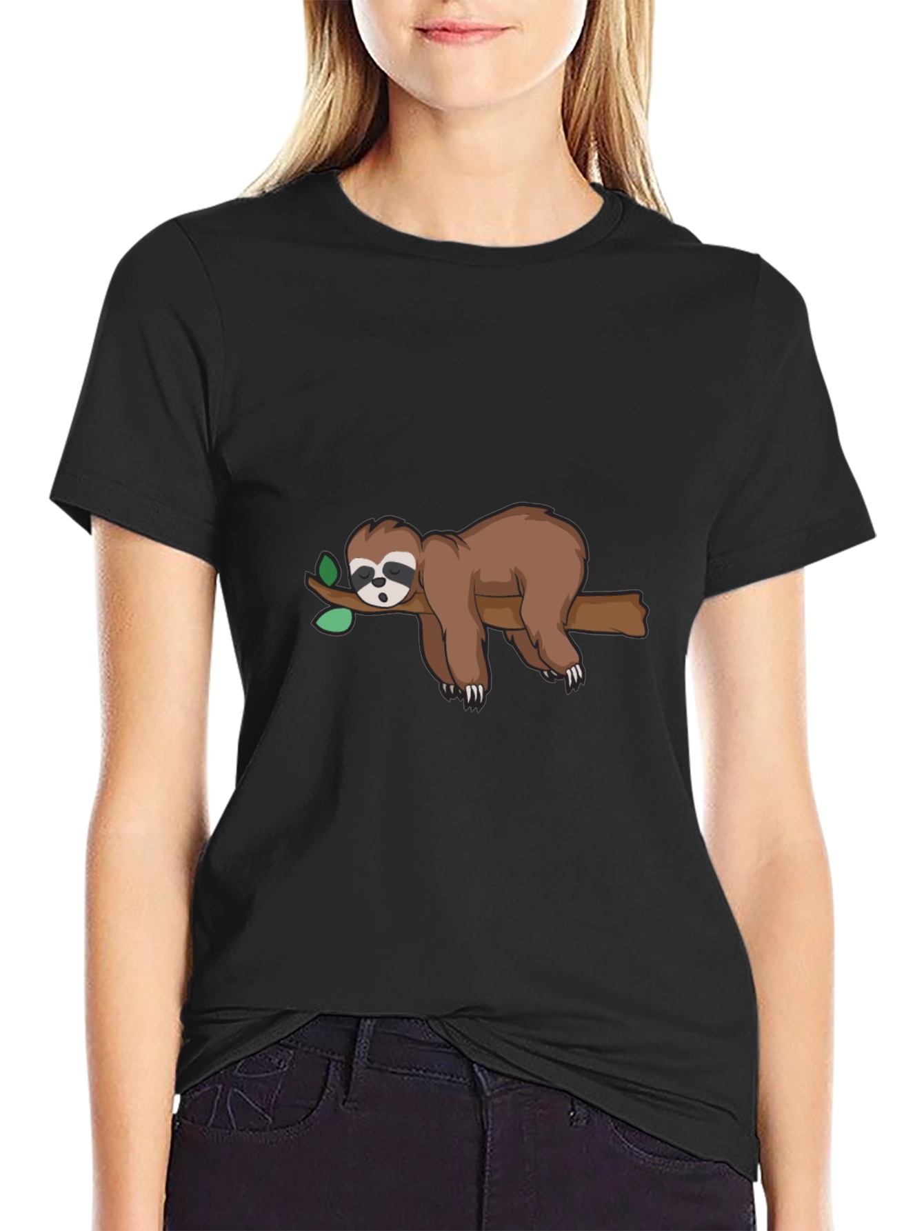Sloth on Branch Graphic Tee - Relaxed Fit