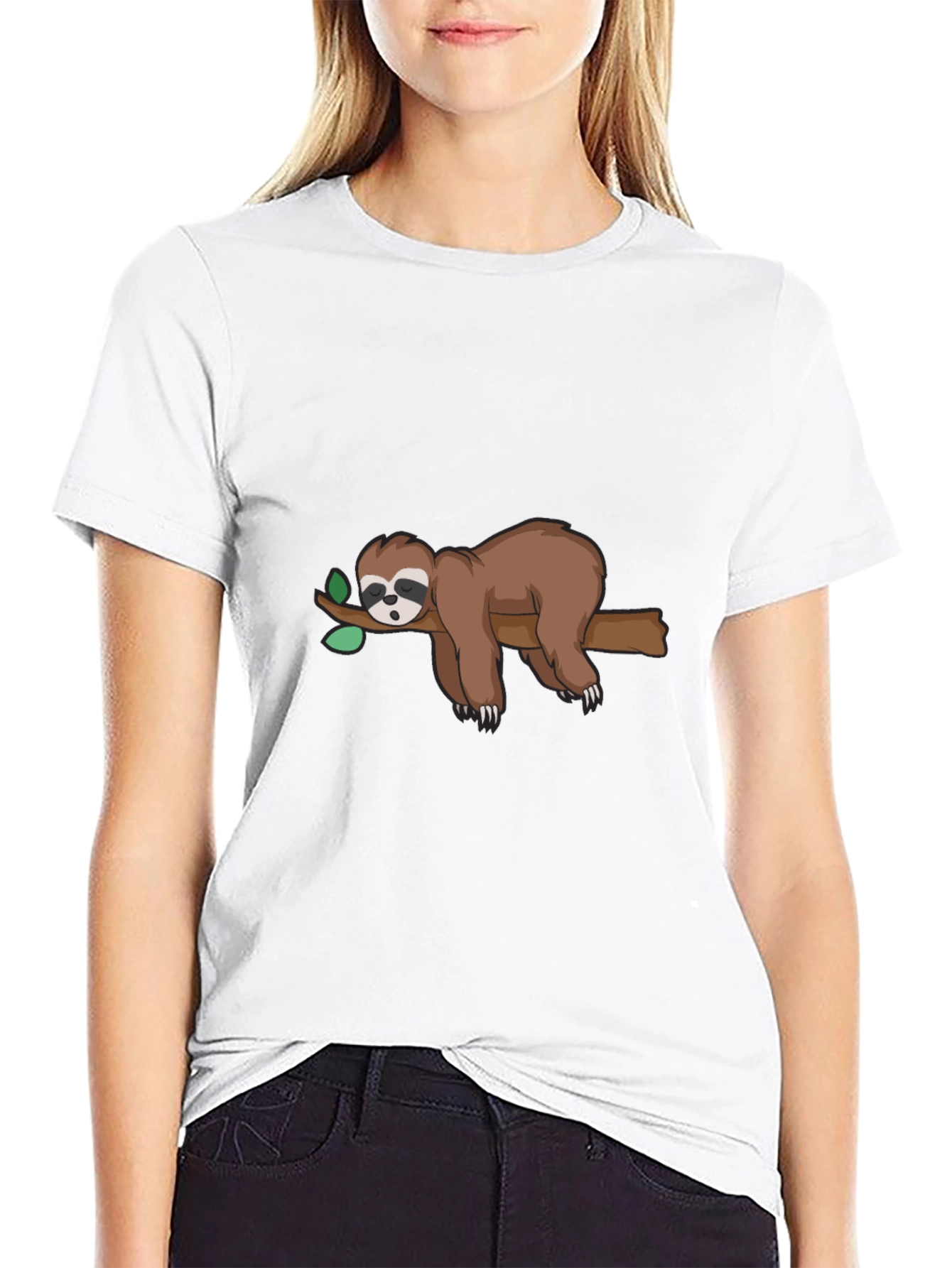 Sloth on Branch Graphic Tee - Relaxed Fit