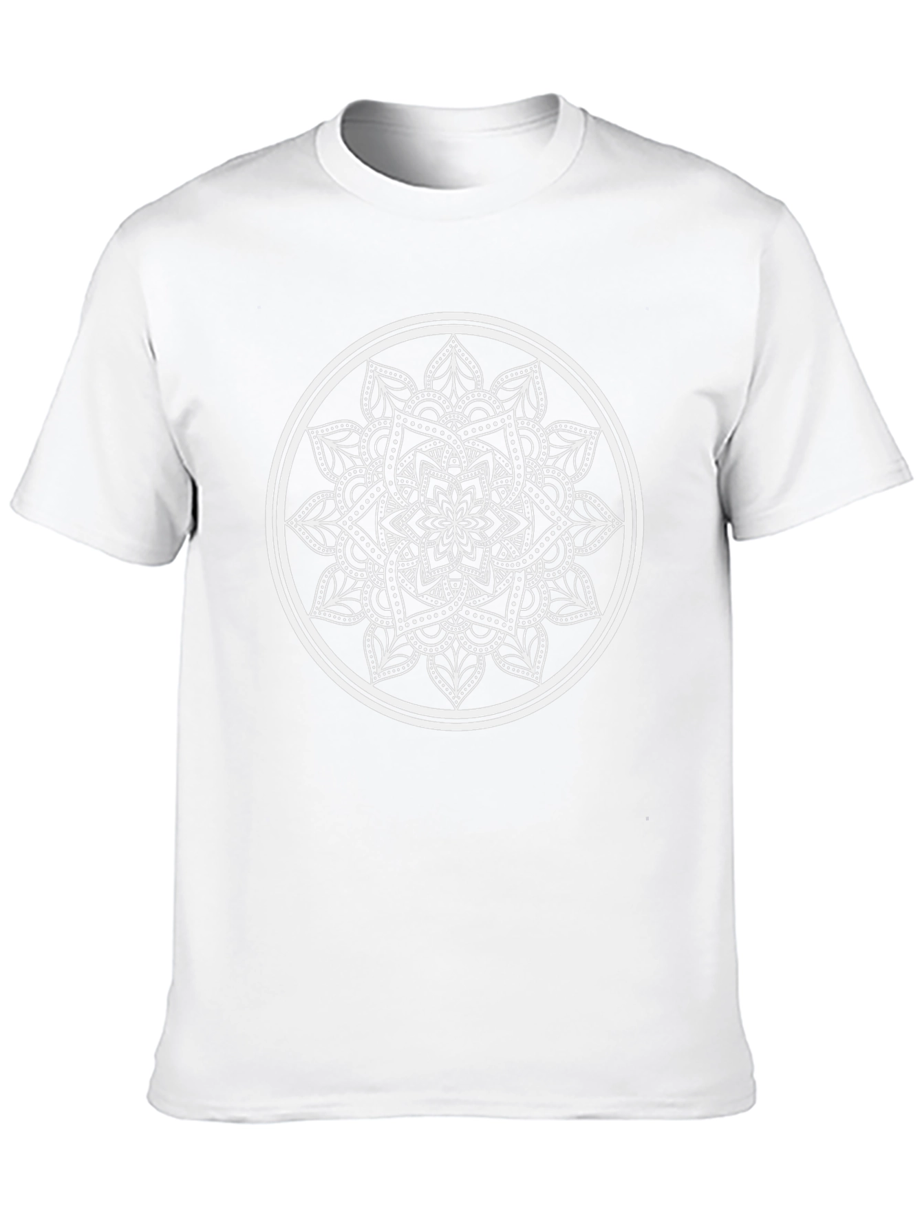 Black T-Shirt with Mandala Design
