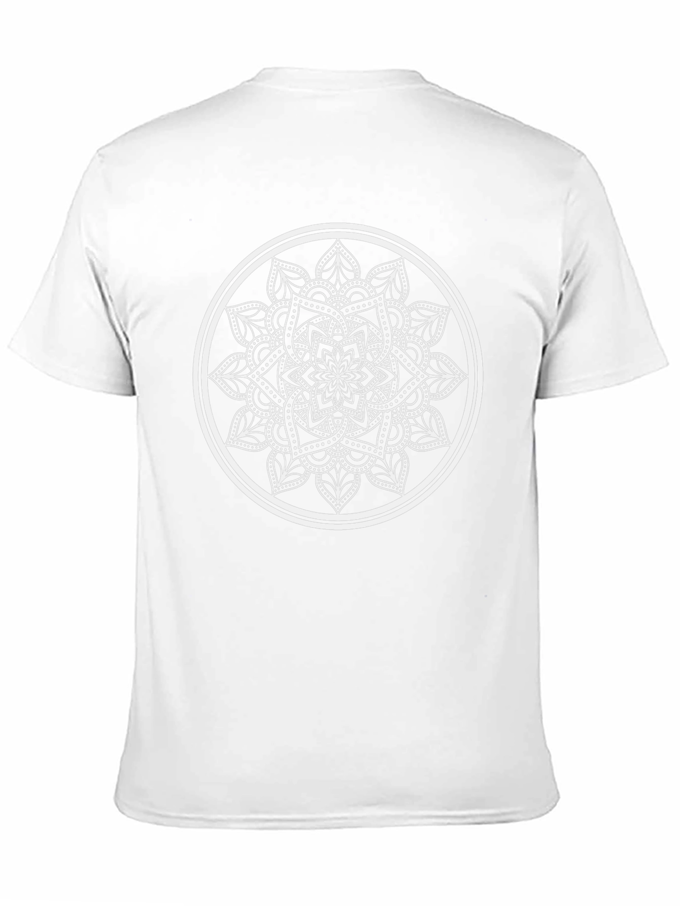 Black T-Shirt with Mandala Design