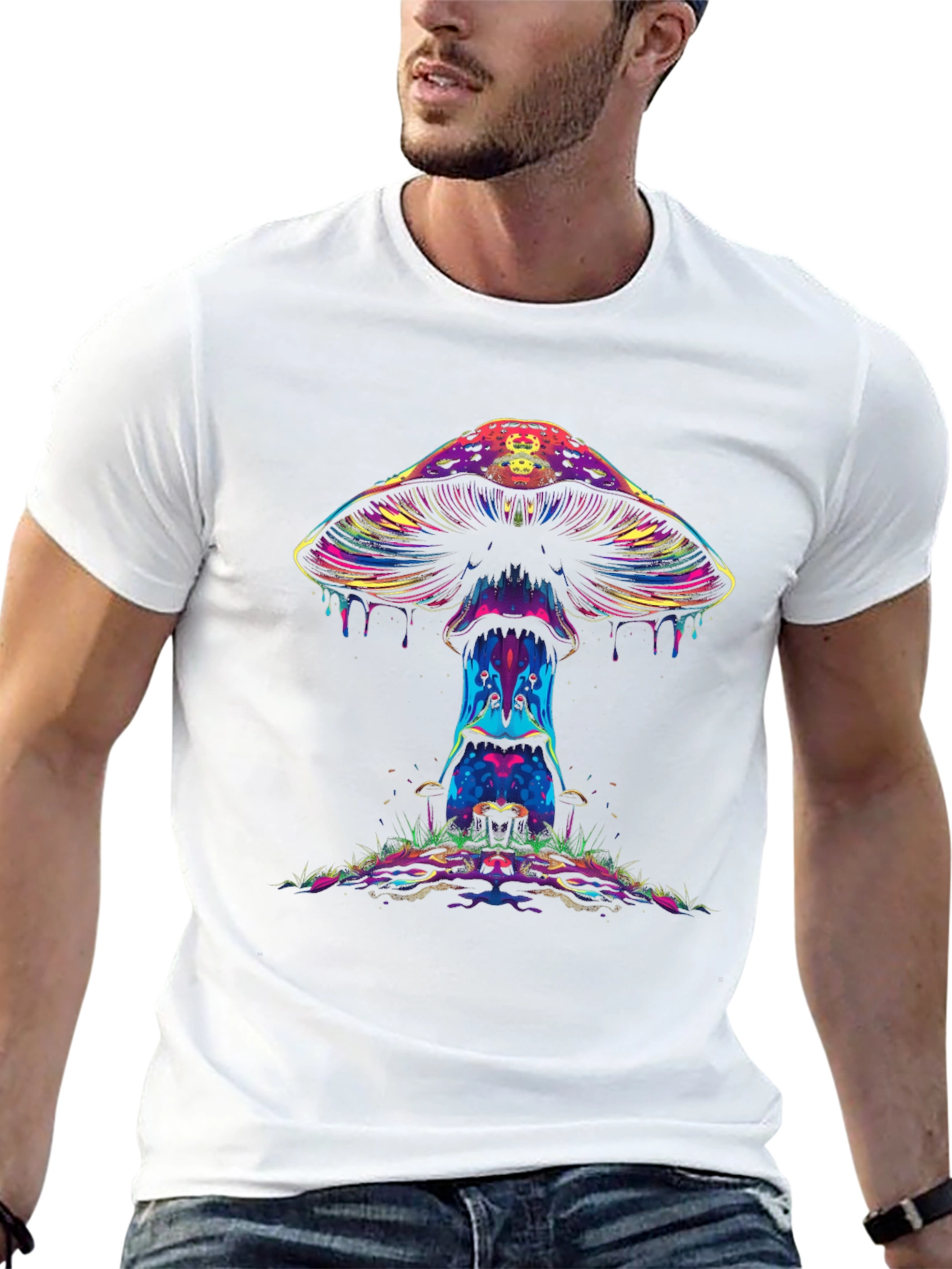 Psychedelic Mushroom Graphic Tee