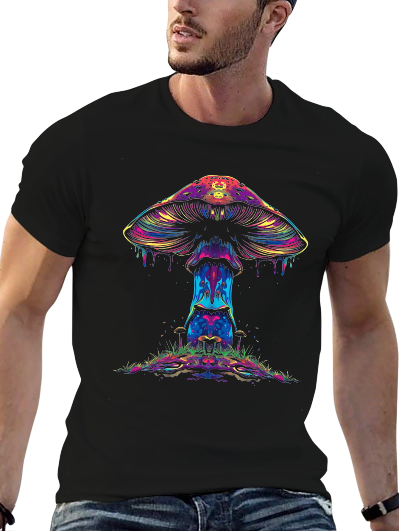 Psychedelic Mushroom Graphic Tee