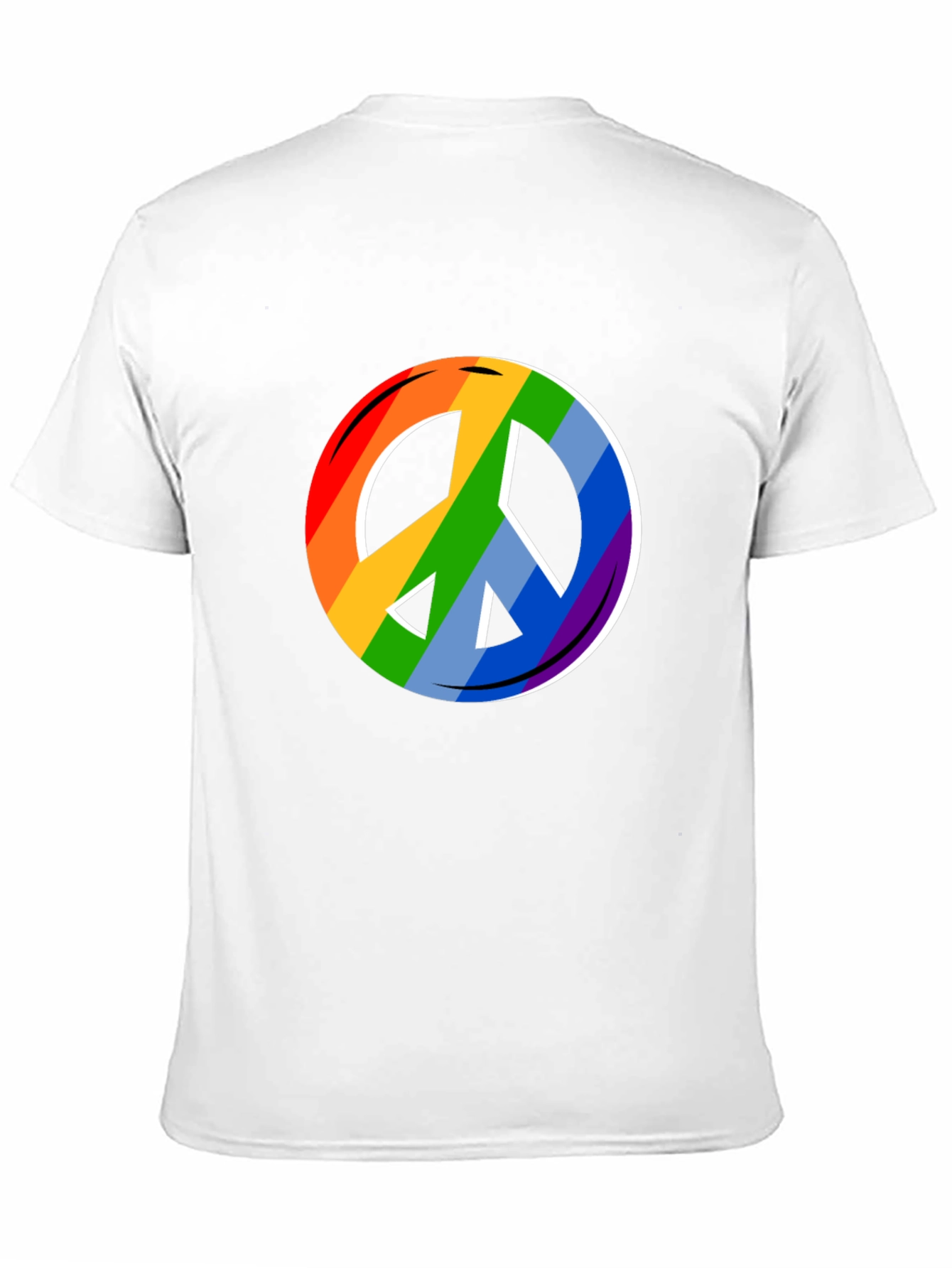 Rainbow Peace Sign Black T-Shirt