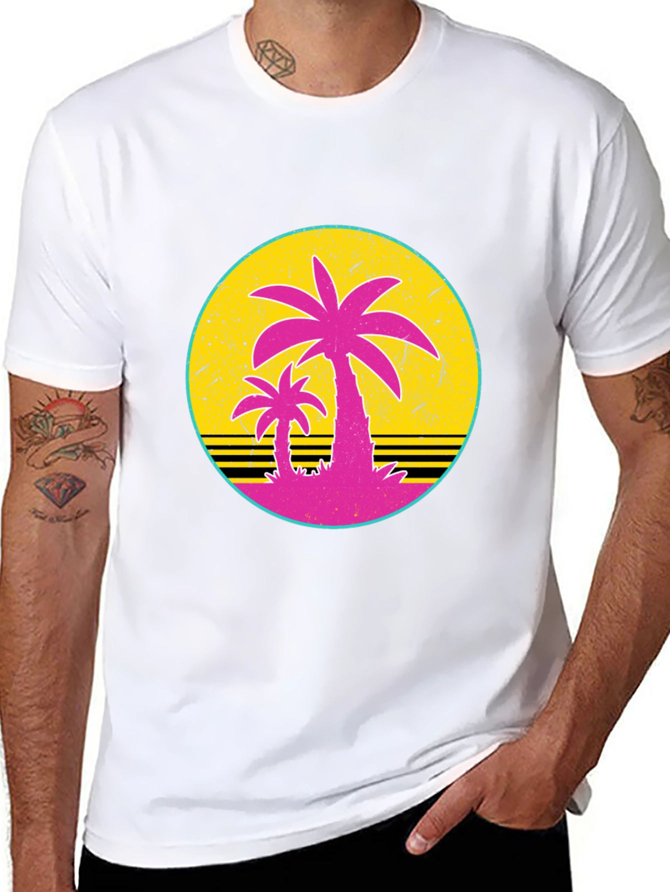 Retro Palm Sunset T-Shirt