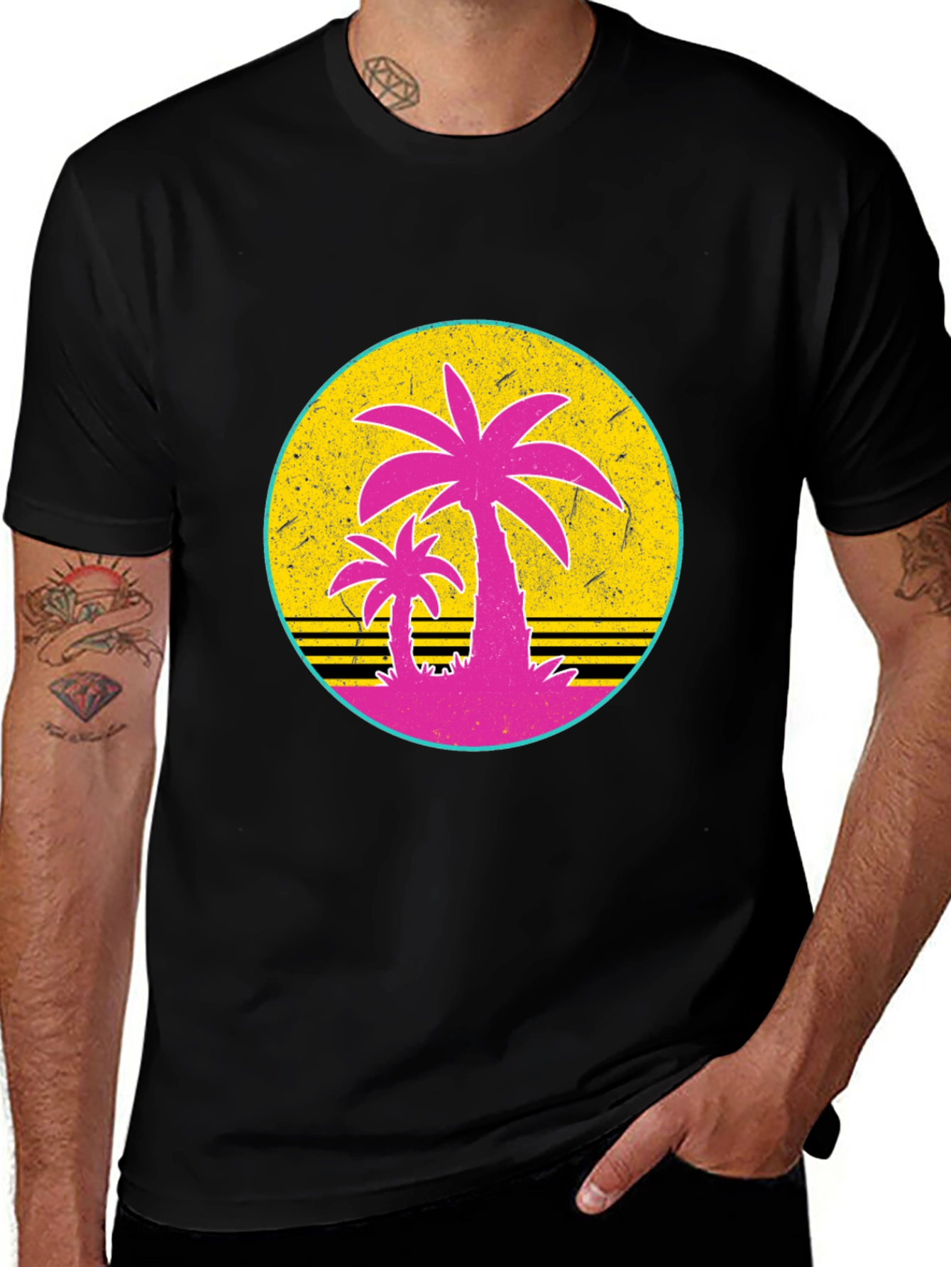 Retro Palm Sunset T-Shirt