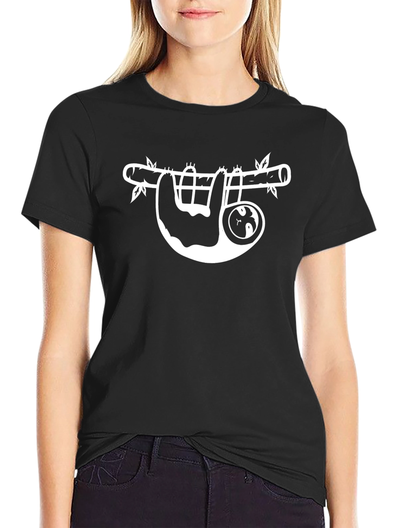 Sloth on Branch Graphic T-Shirt - Relaxed Fit