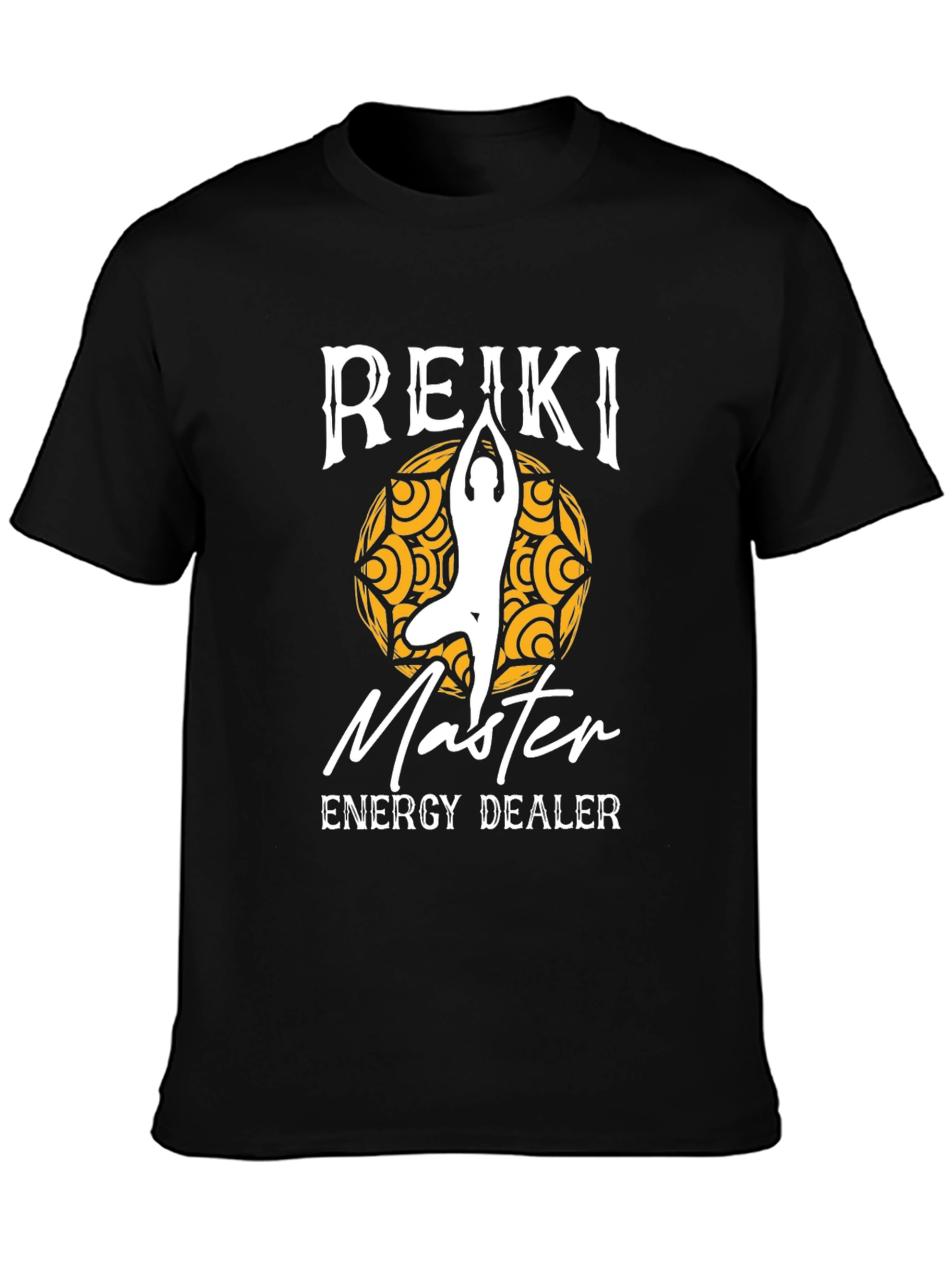 Reiki Master Energy Dealer Black Graphic T-Shirt