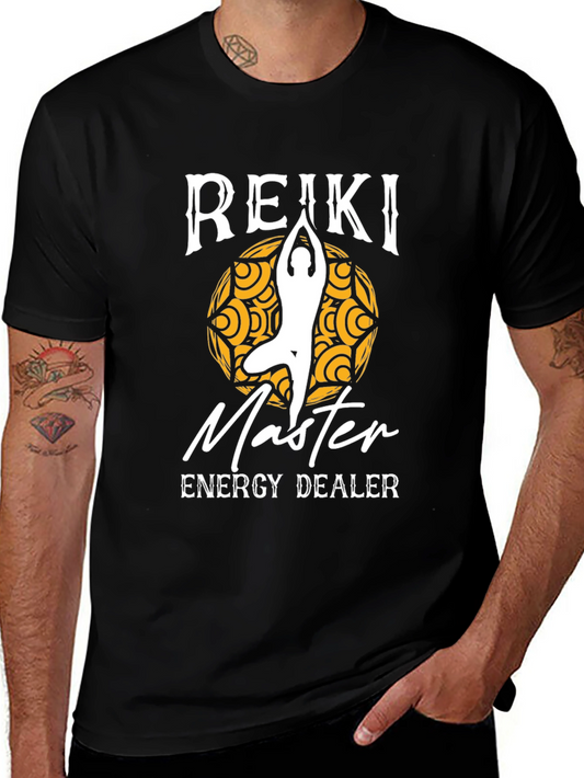 Reiki Master Energy Dealer Black Graphic T-Shirt