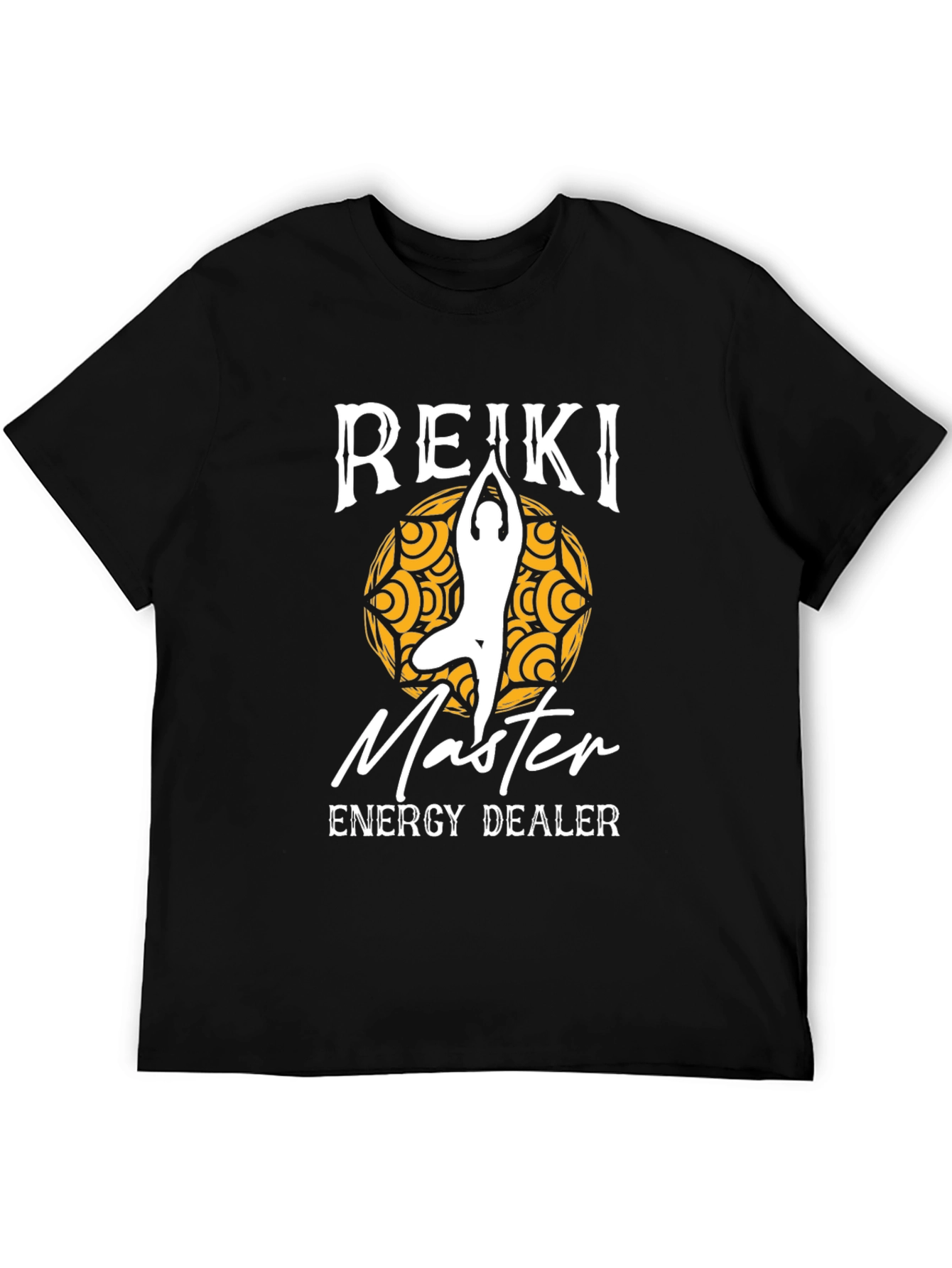 Reiki Master Energy Dealer Black Graphic T-Shirt