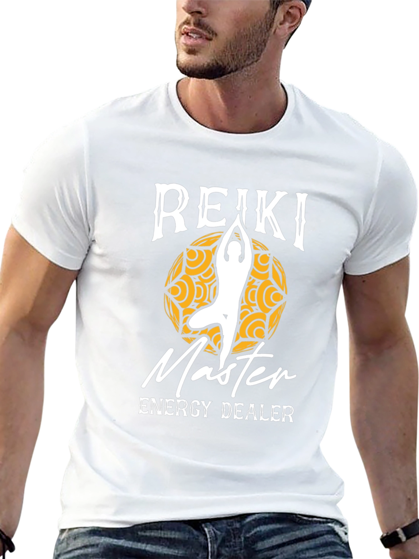 Reiki Master Energy Dealer Black Graphic T-Shirt