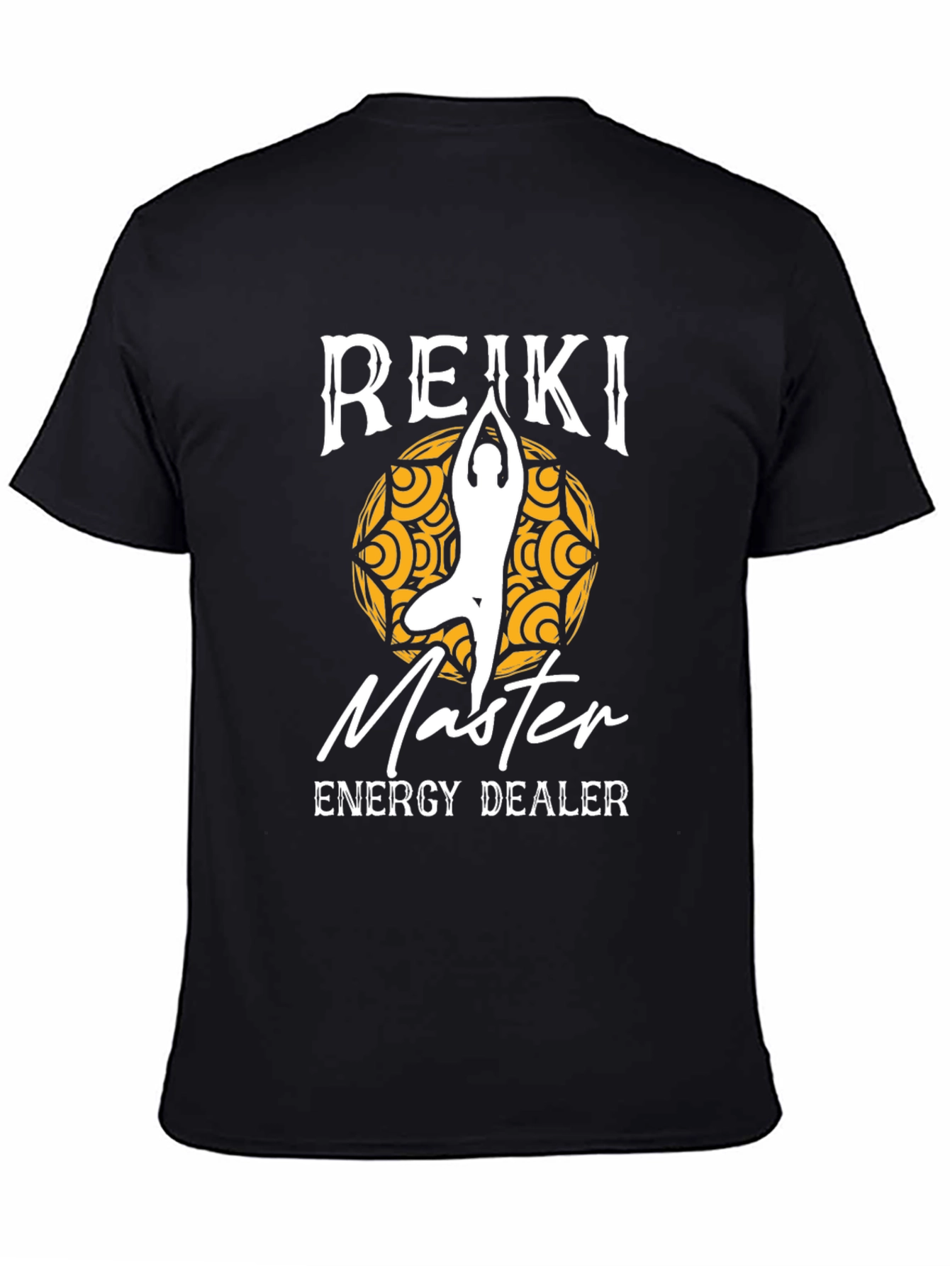 Reiki Master Energy Dealer Black Graphic T-Shirt