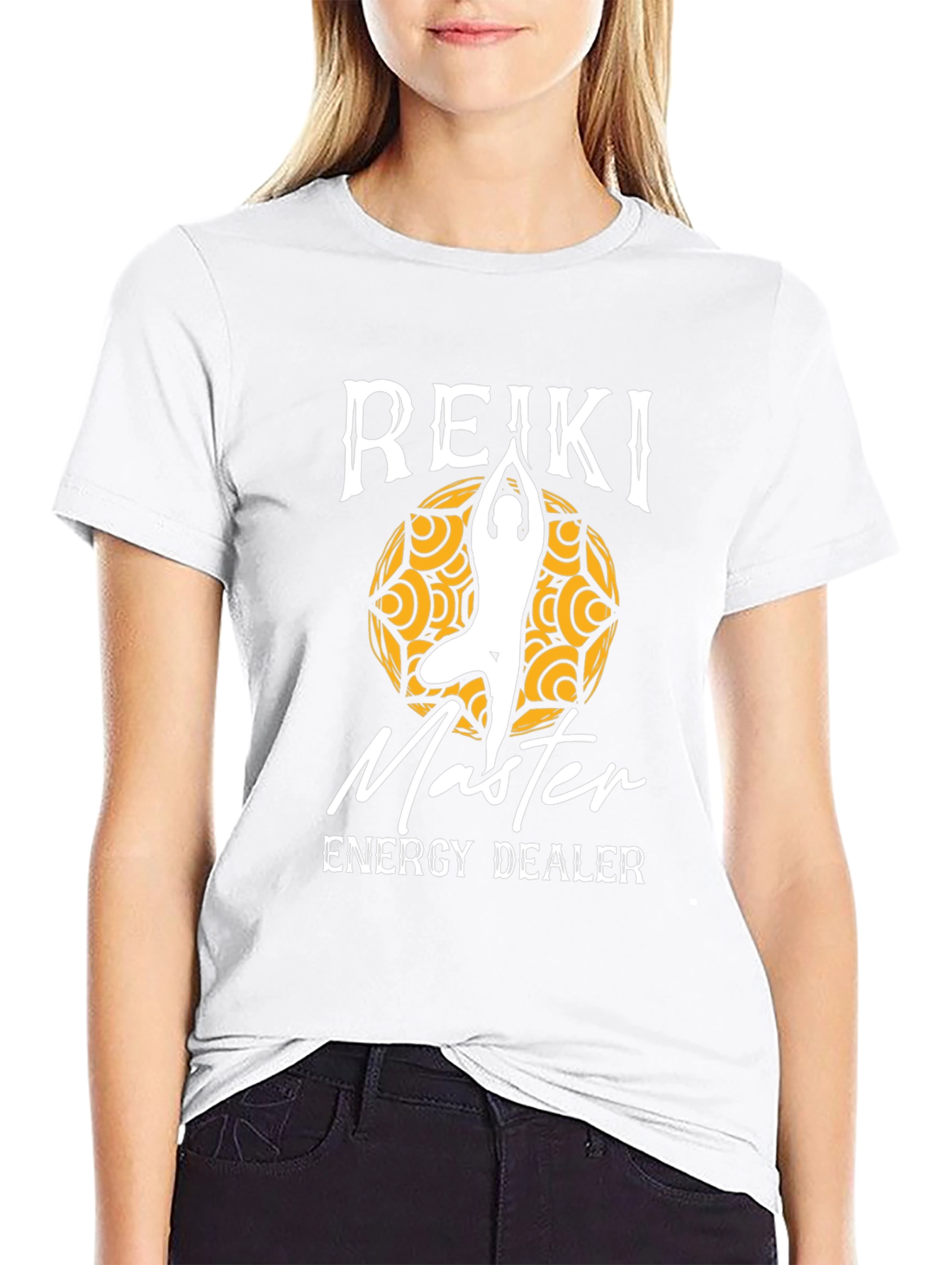 Reiki Master Energy Dealer Black Graphic T-Shirt