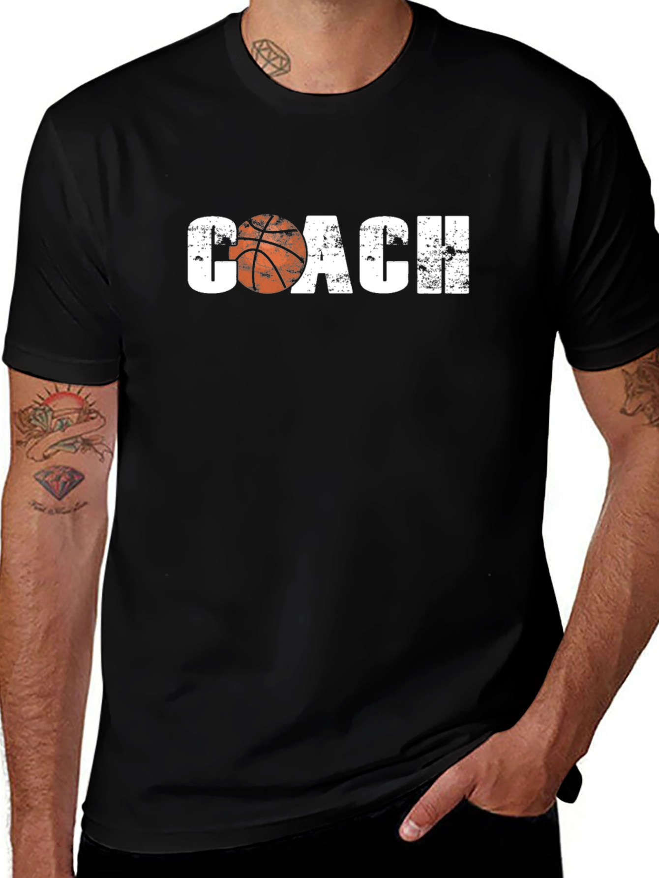 Basketball Coach Graphic Tee - Black T-Shirt