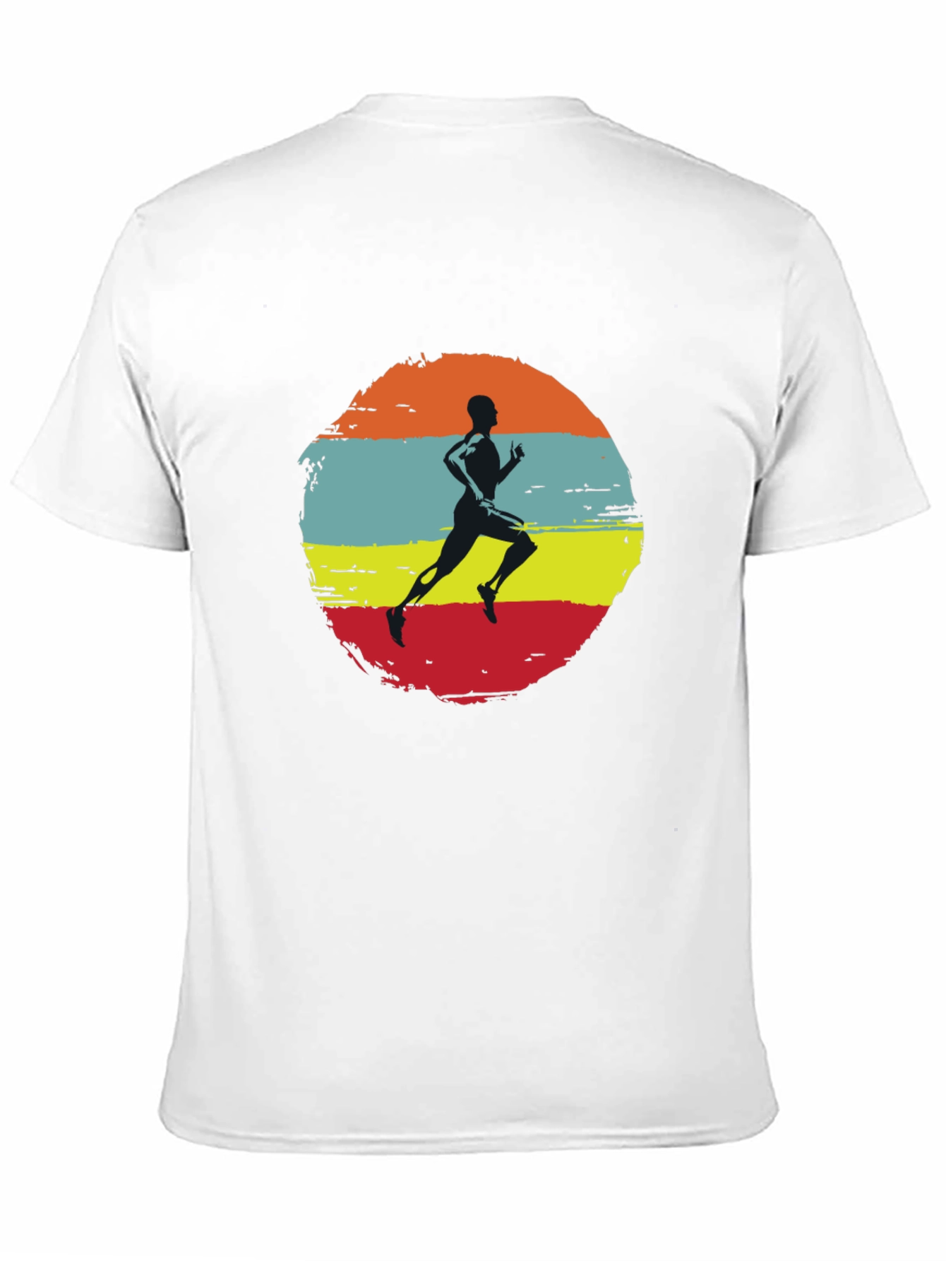 Retro Runner Graphic Tee - Black Cotton T-Shirt