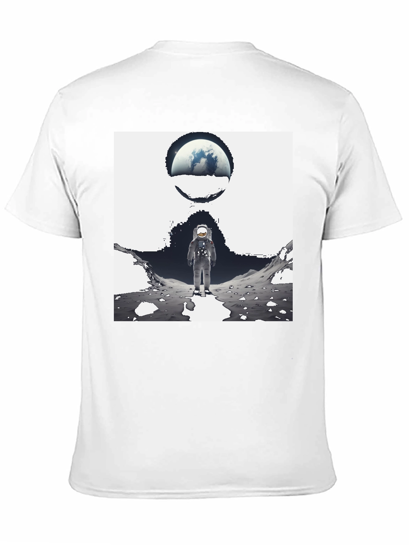 Astronaut Graphic Black Tee - Space Exploration