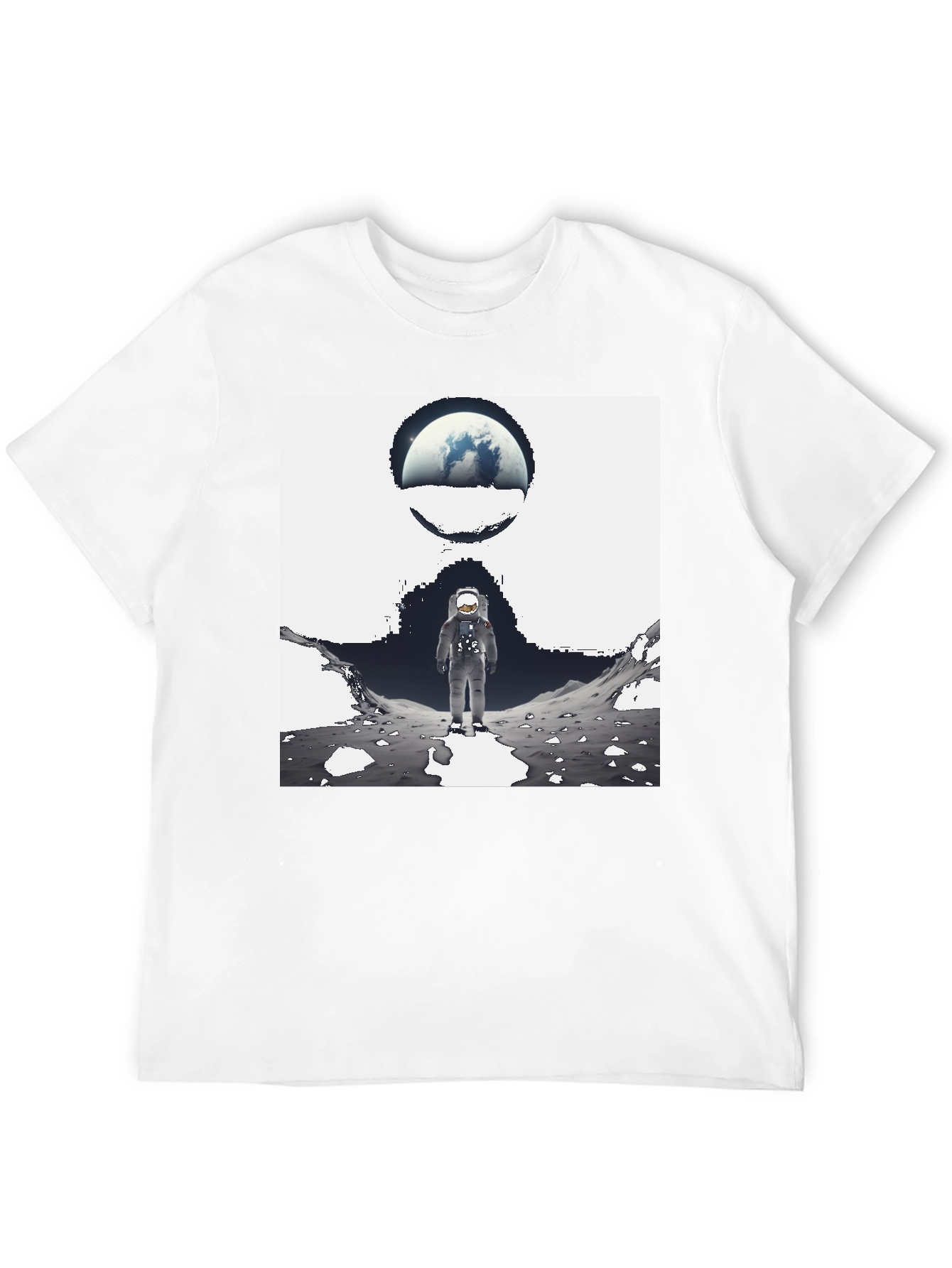 Astronaut Graphic Black Tee - Space Exploration