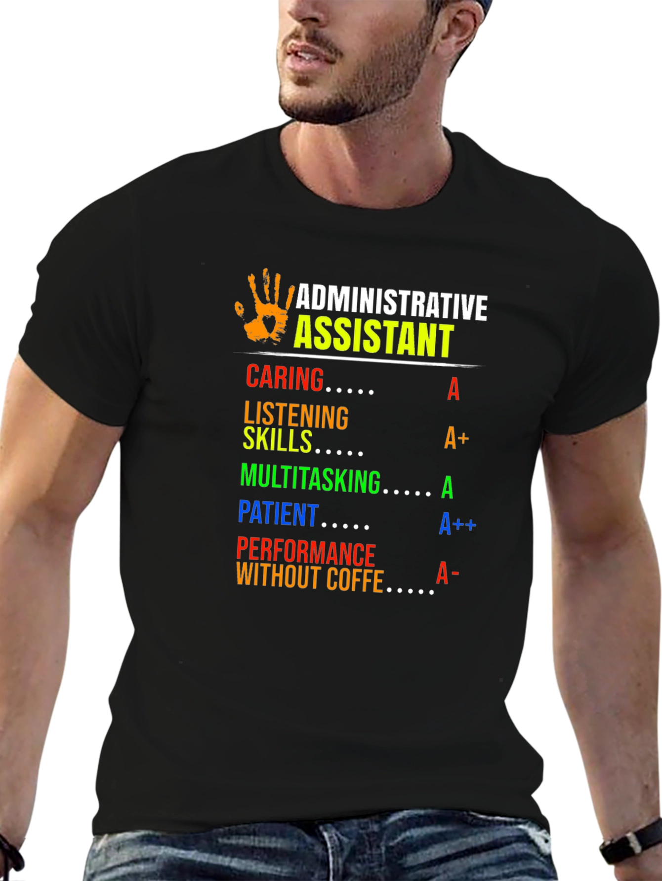 Administrative Assistant T-Shirt - Caring Patient Multitasking