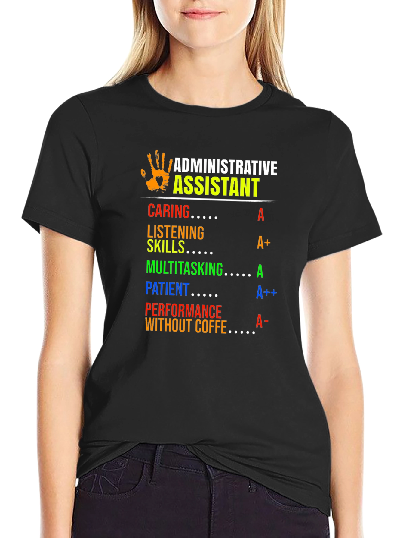 Administrative Assistant T-Shirt - Caring Patient Multitasking