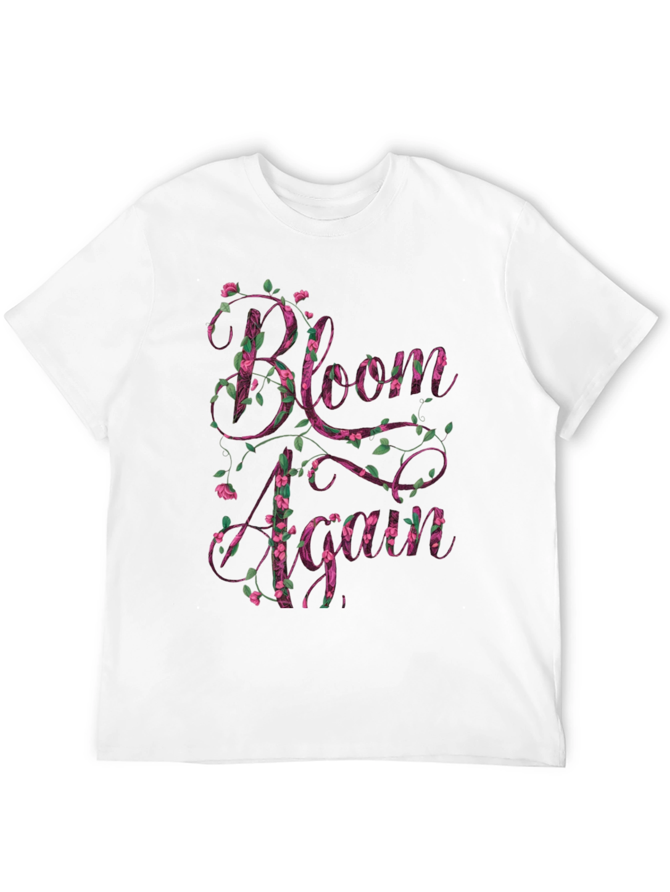 Bloom Again Floral Graphic T-Shirt - Black