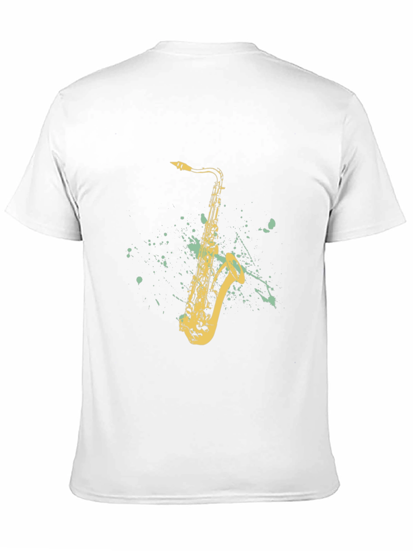 Saxophone Graphic T-Shirt - Black Cotton Tee