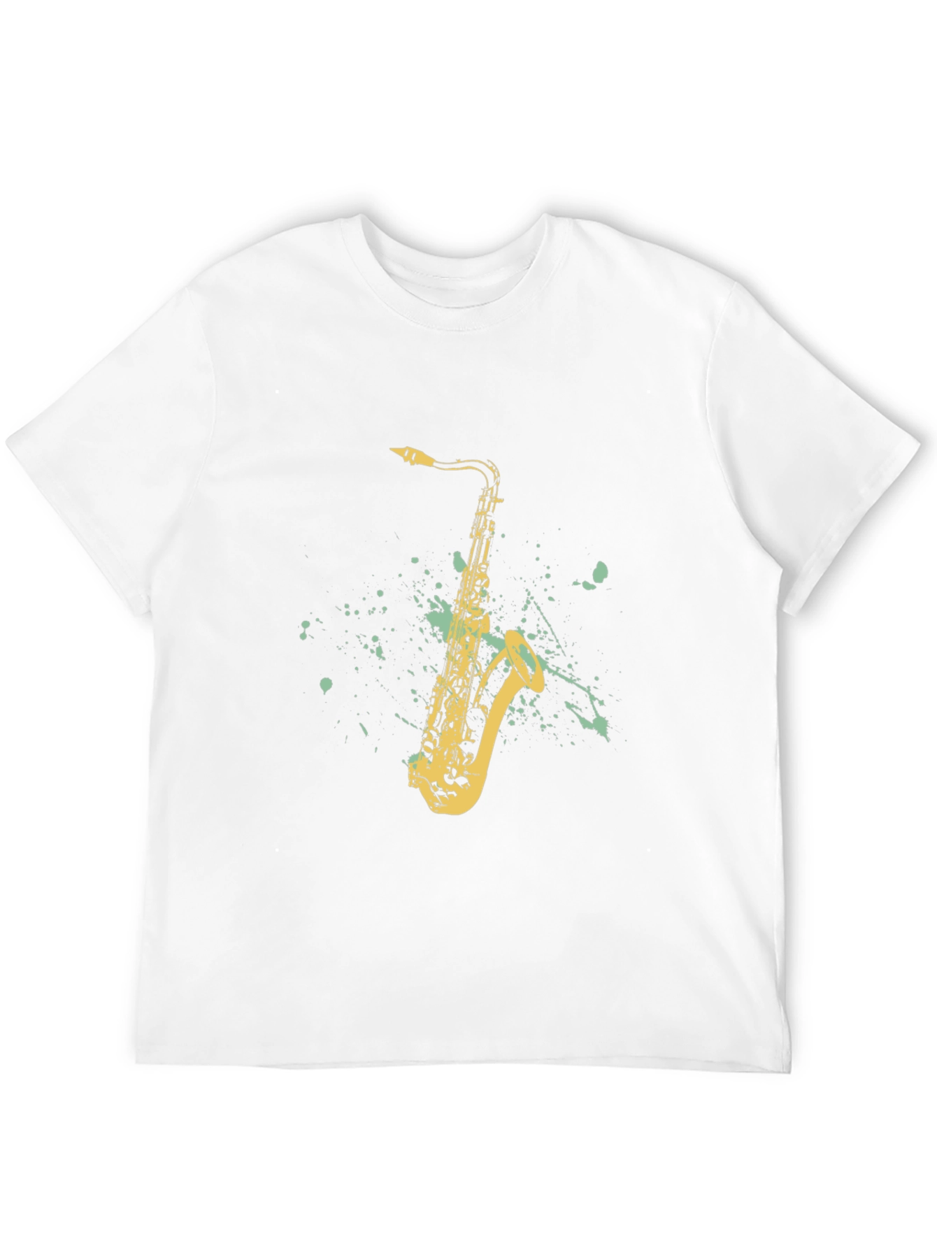 Saxophone Graphic T-Shirt - Black Cotton Tee