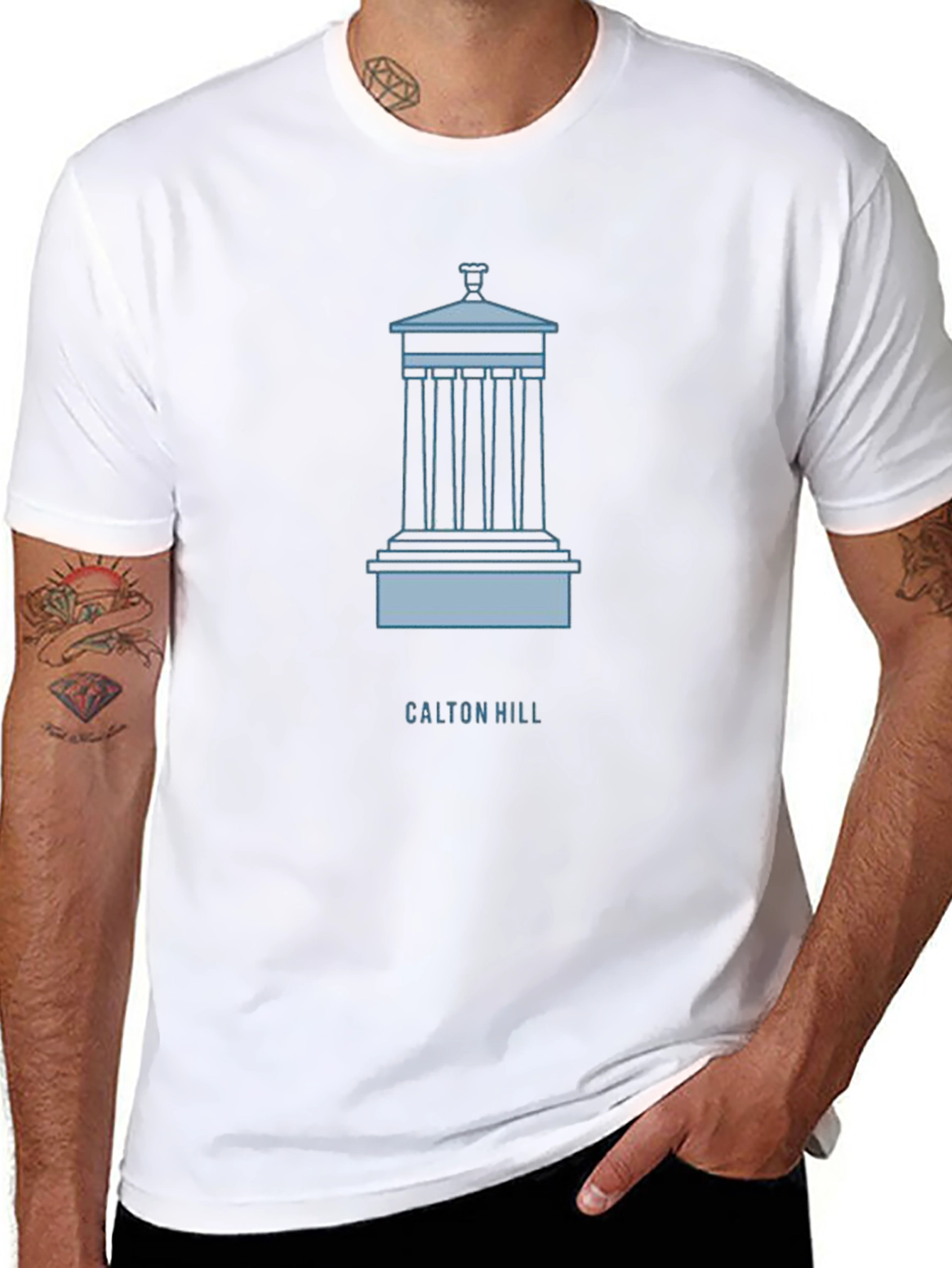 Calton Hill Monument Graphic Tee - Classic Style
