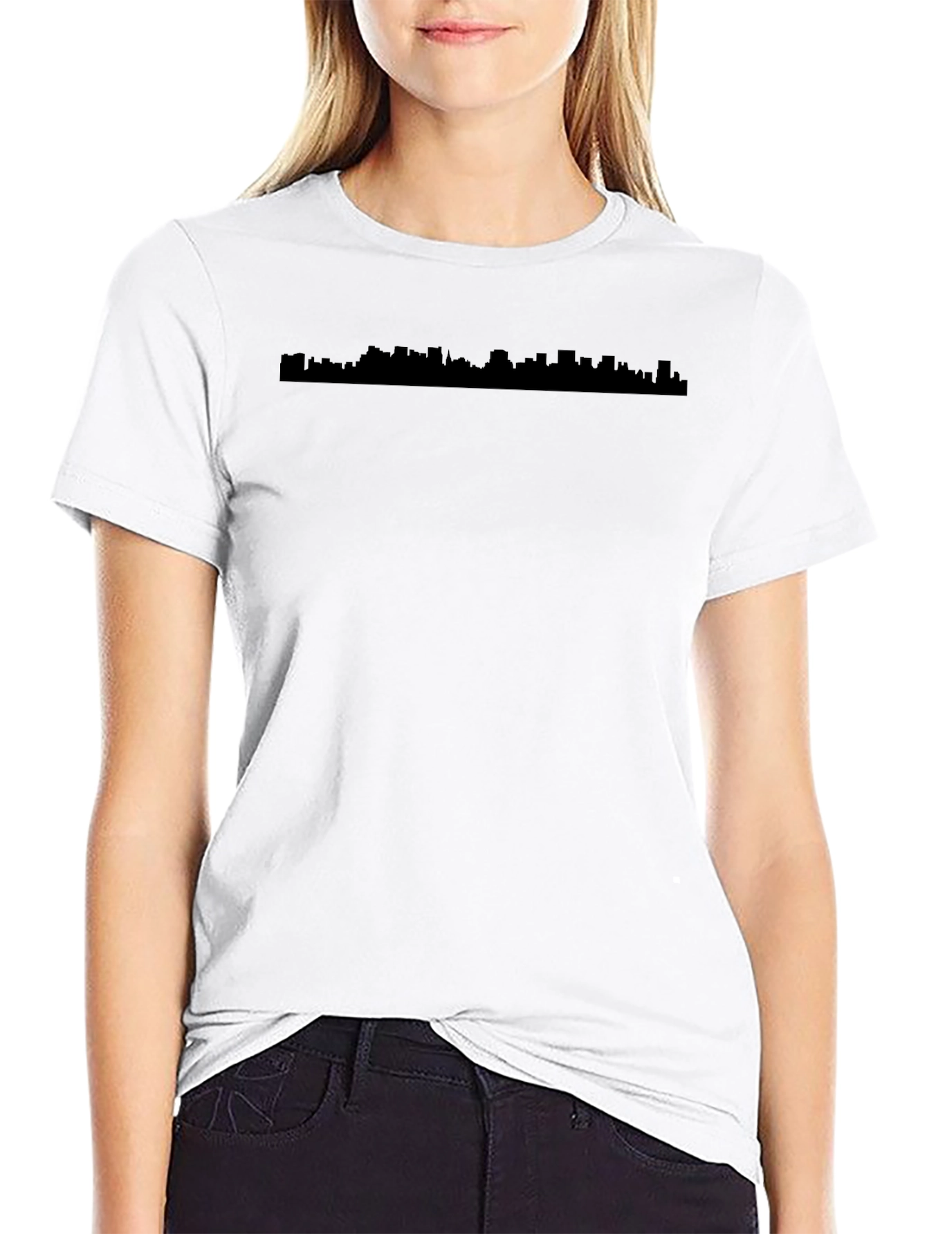 Black Skyline Graphic Tee - Urban Style
