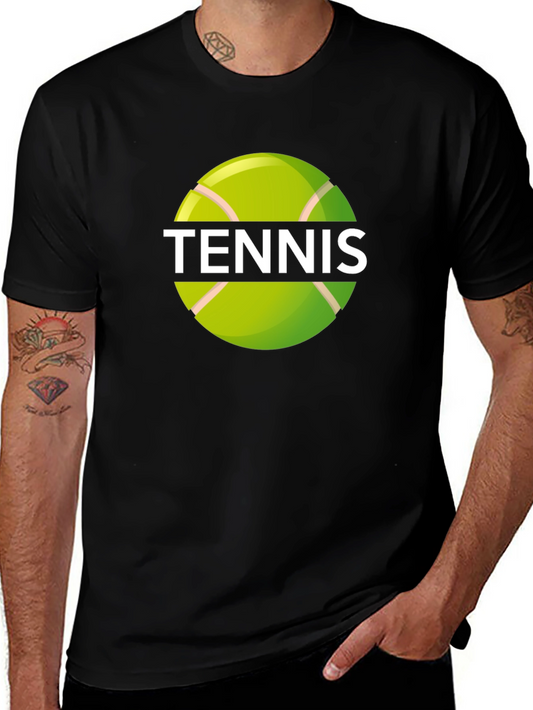 Tennis Ball Graphic Black T-Shirt