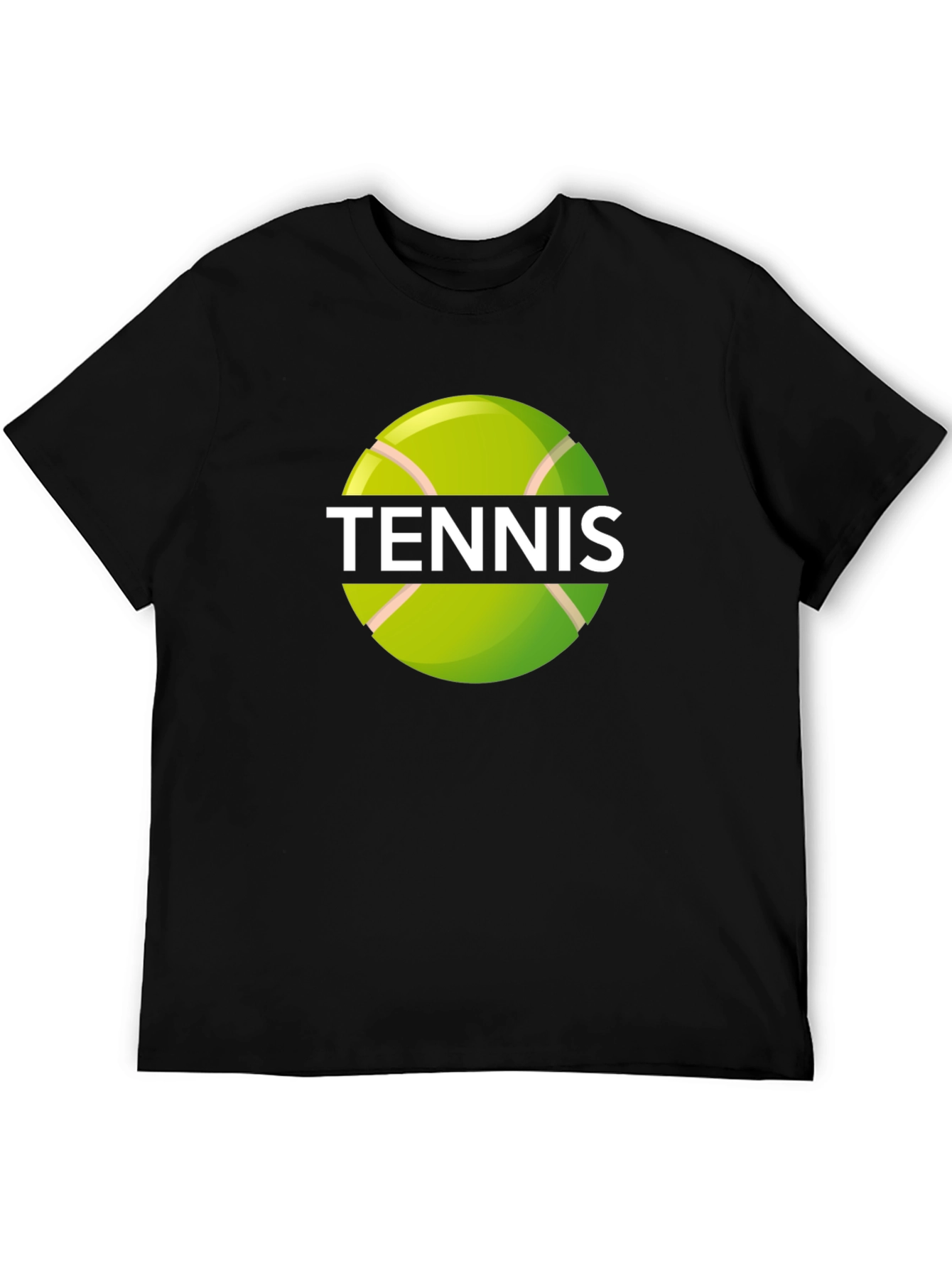 Tennis Ball Graphic Black T-Shirt