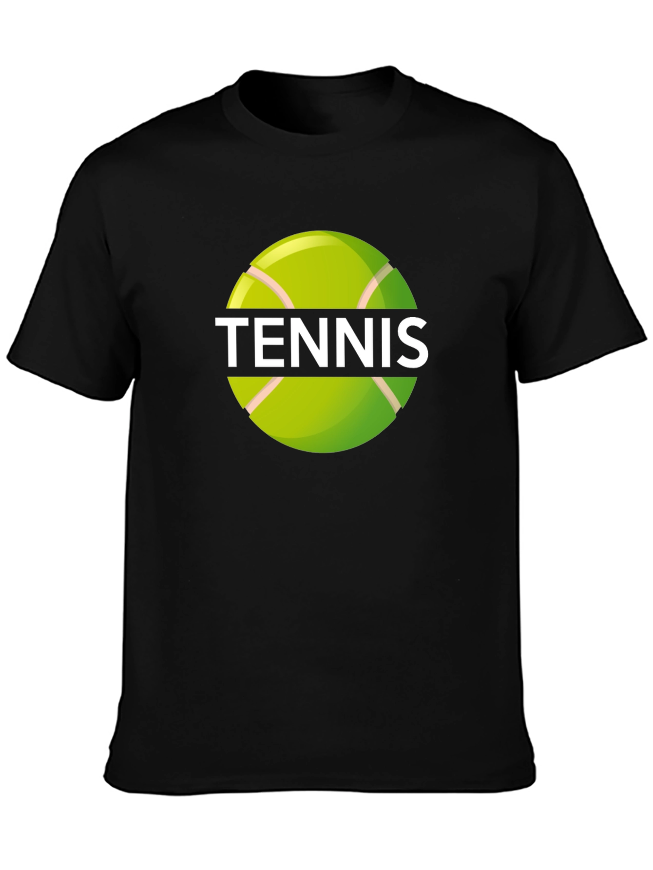 Tennis Ball Graphic Black T-Shirt