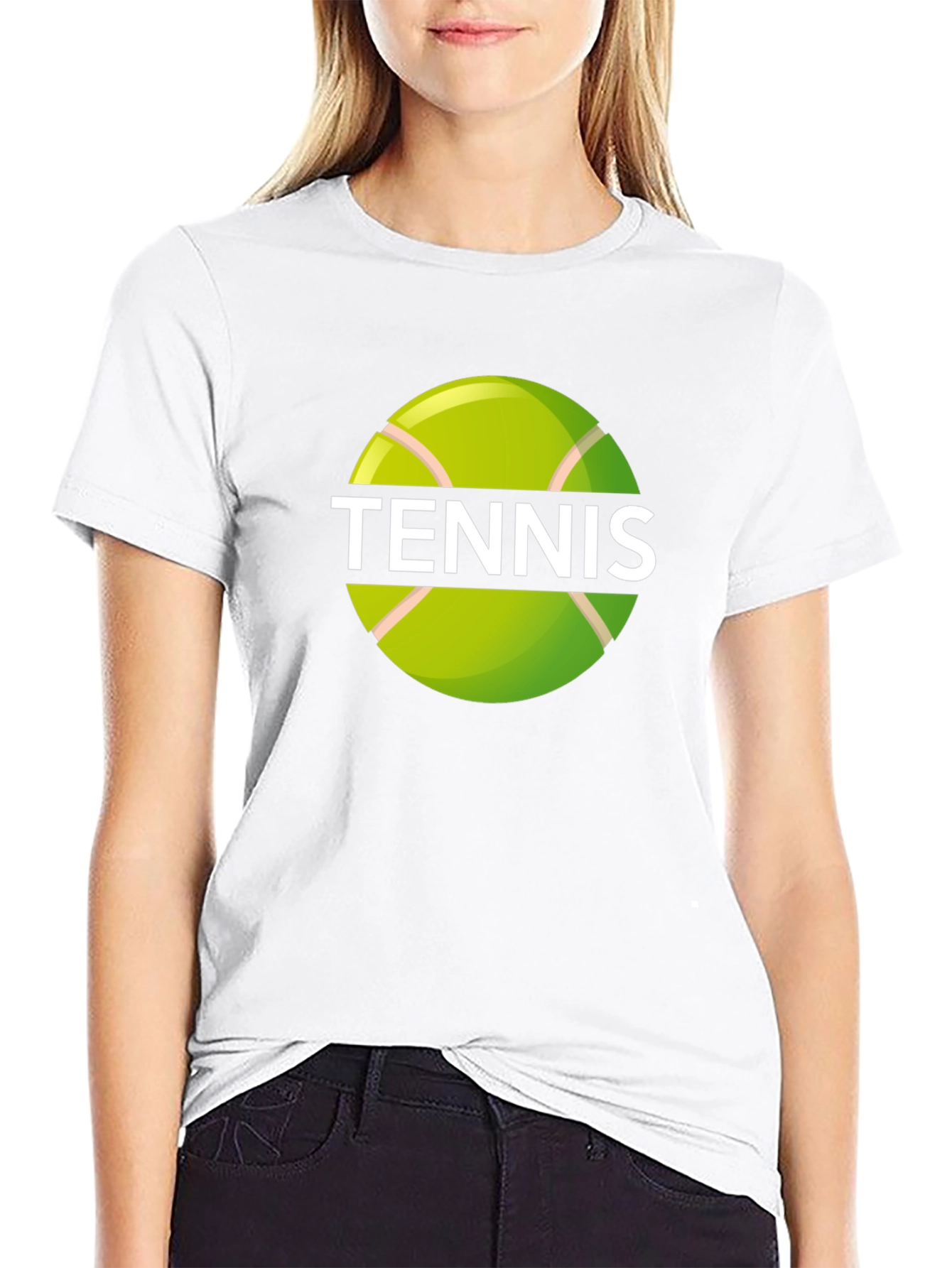 Tennis Ball Graphic Black T-Shirt