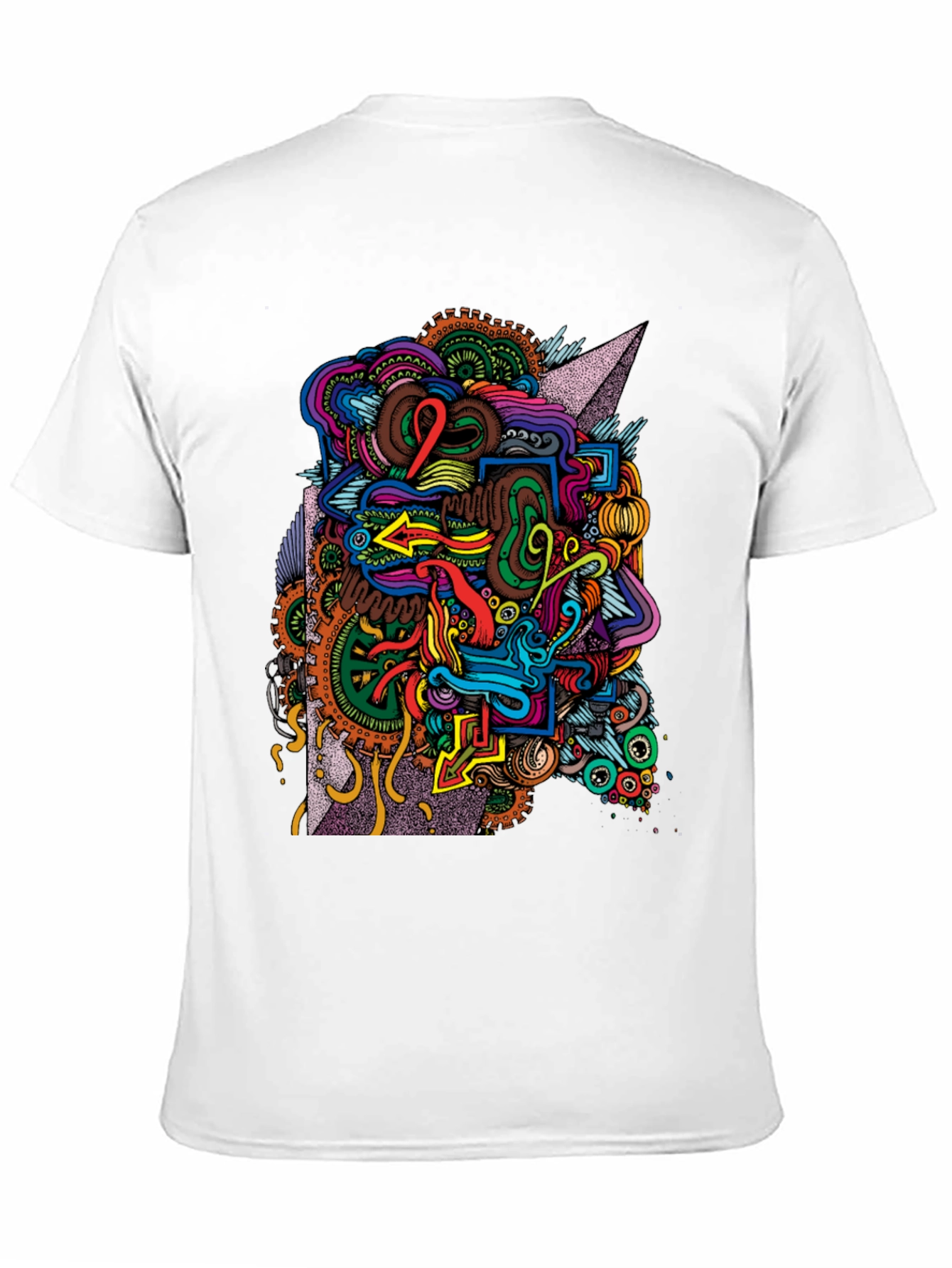 Abstract Graphic Print Black T-Shirt