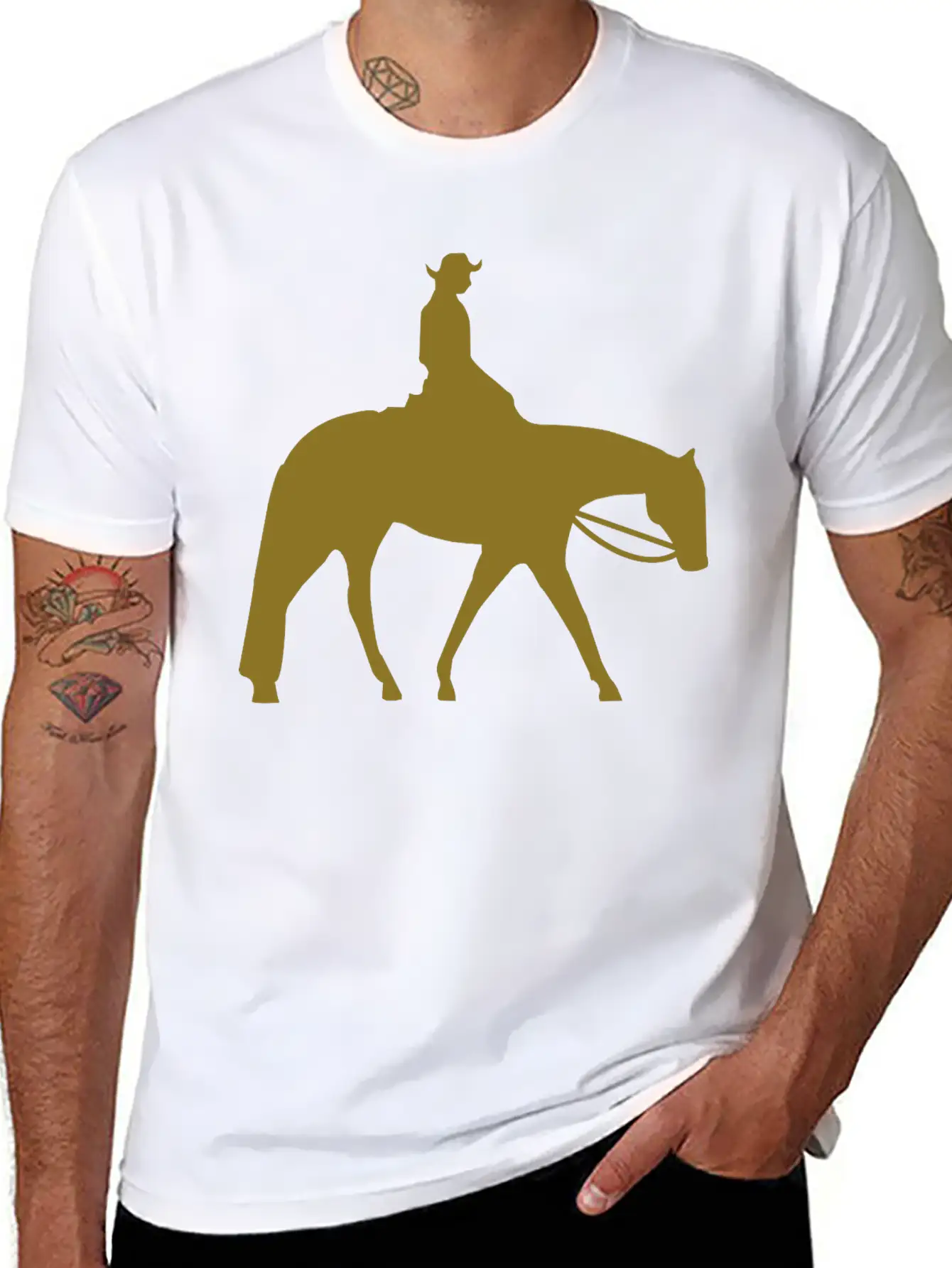 Quarter Horse Western Pleasure Lightweight Cotton T-Shirt – Daily Comfort Graphic Shirt