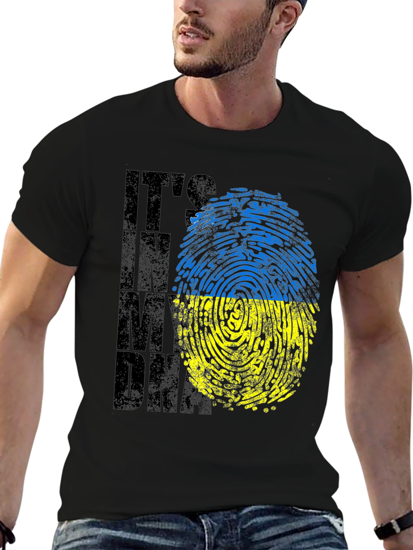 Ukraine DNA Fingerprint Graphic T-Shirt