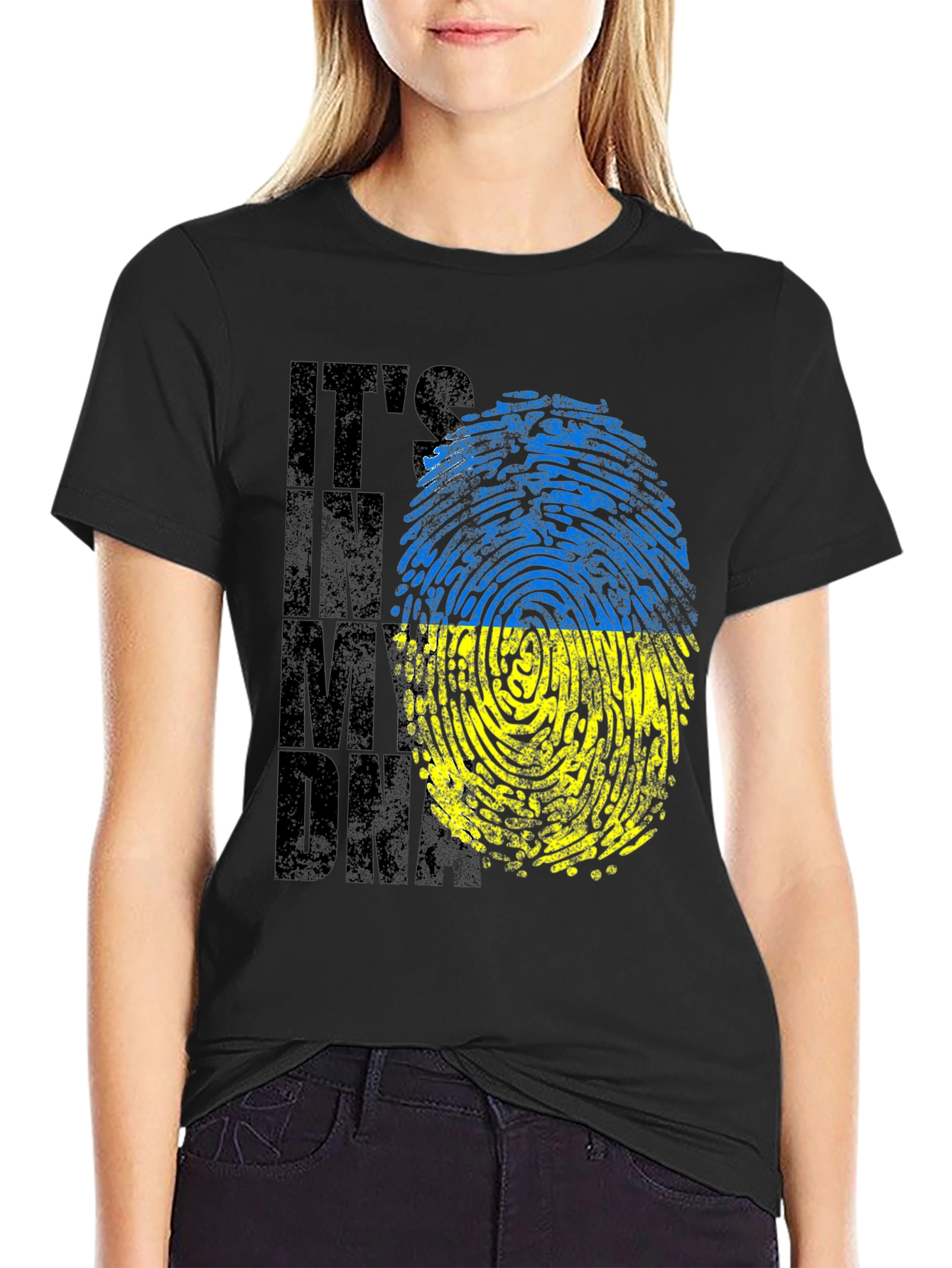 Ukraine DNA Fingerprint Graphic T-Shirt