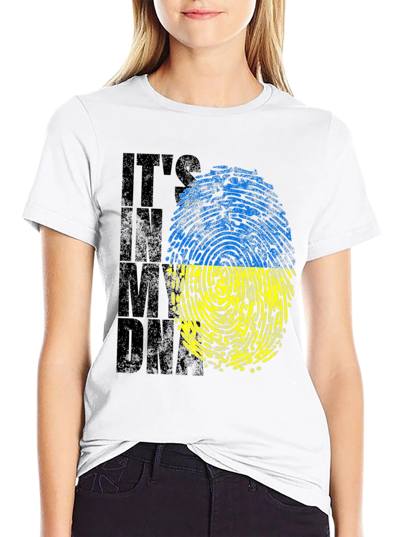 Ukraine DNA Fingerprint Graphic T-Shirt