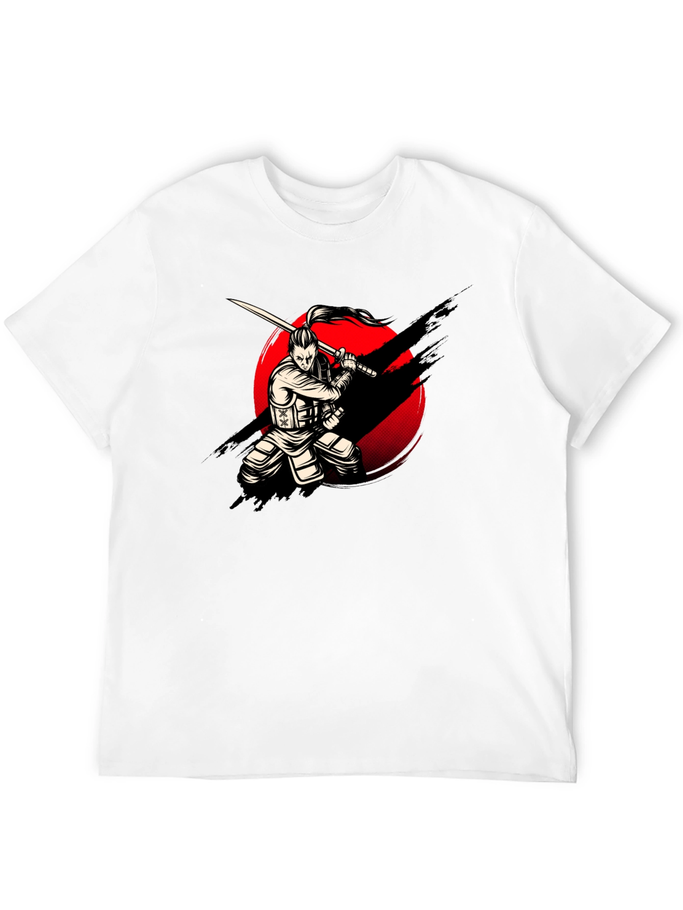 Samurai Warrior Graphic Print T-Shirt
