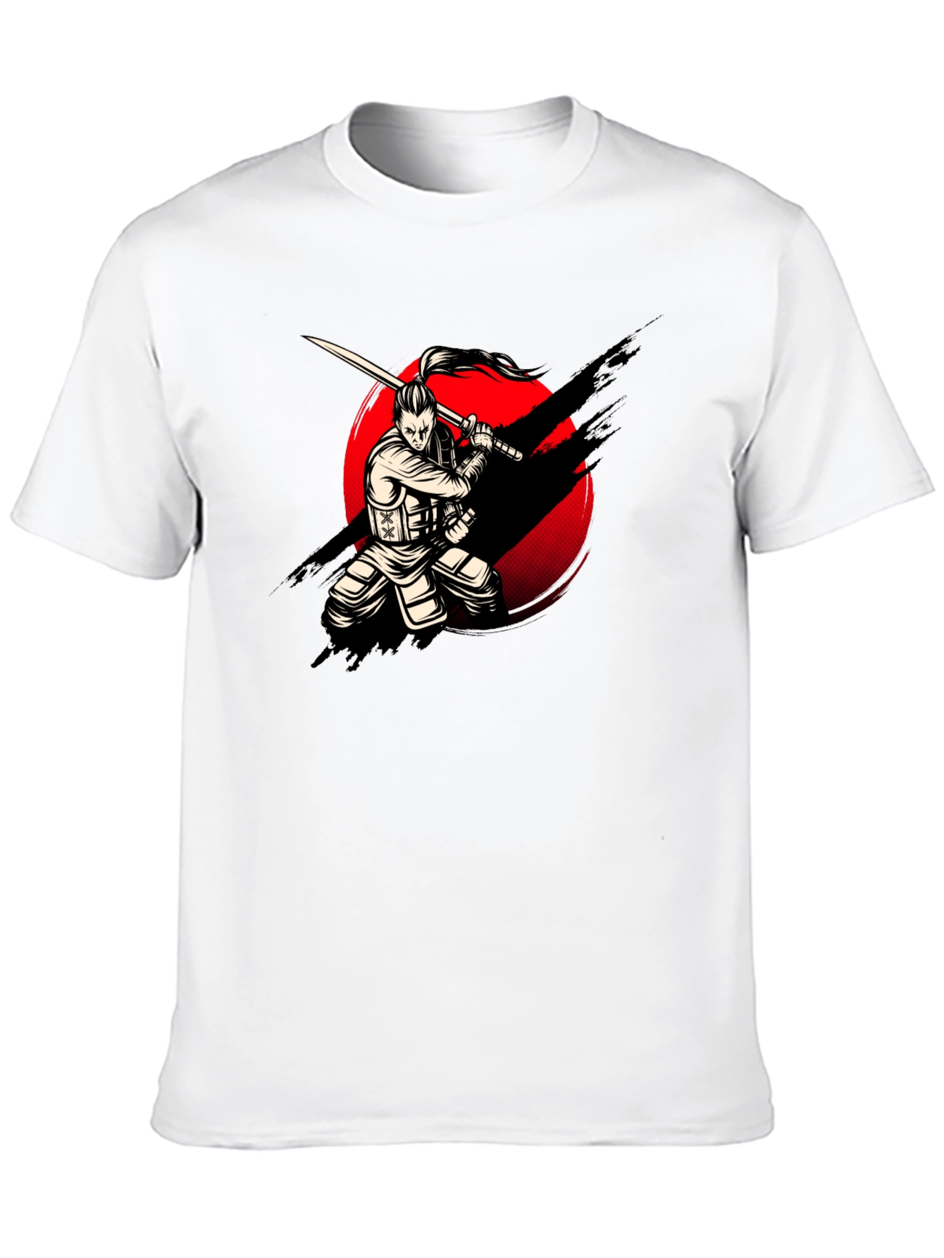 Samurai Warrior Graphic Print T-Shirt