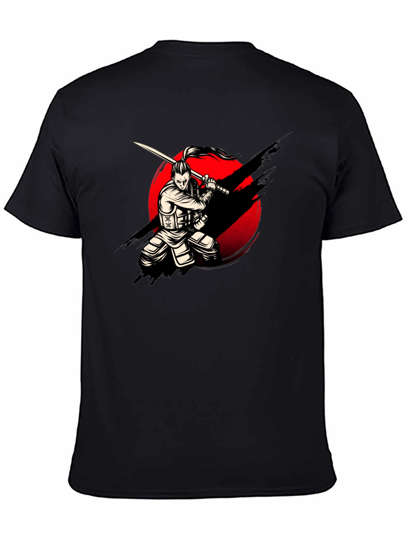 Samurai Warrior Graphic Print T-Shirt